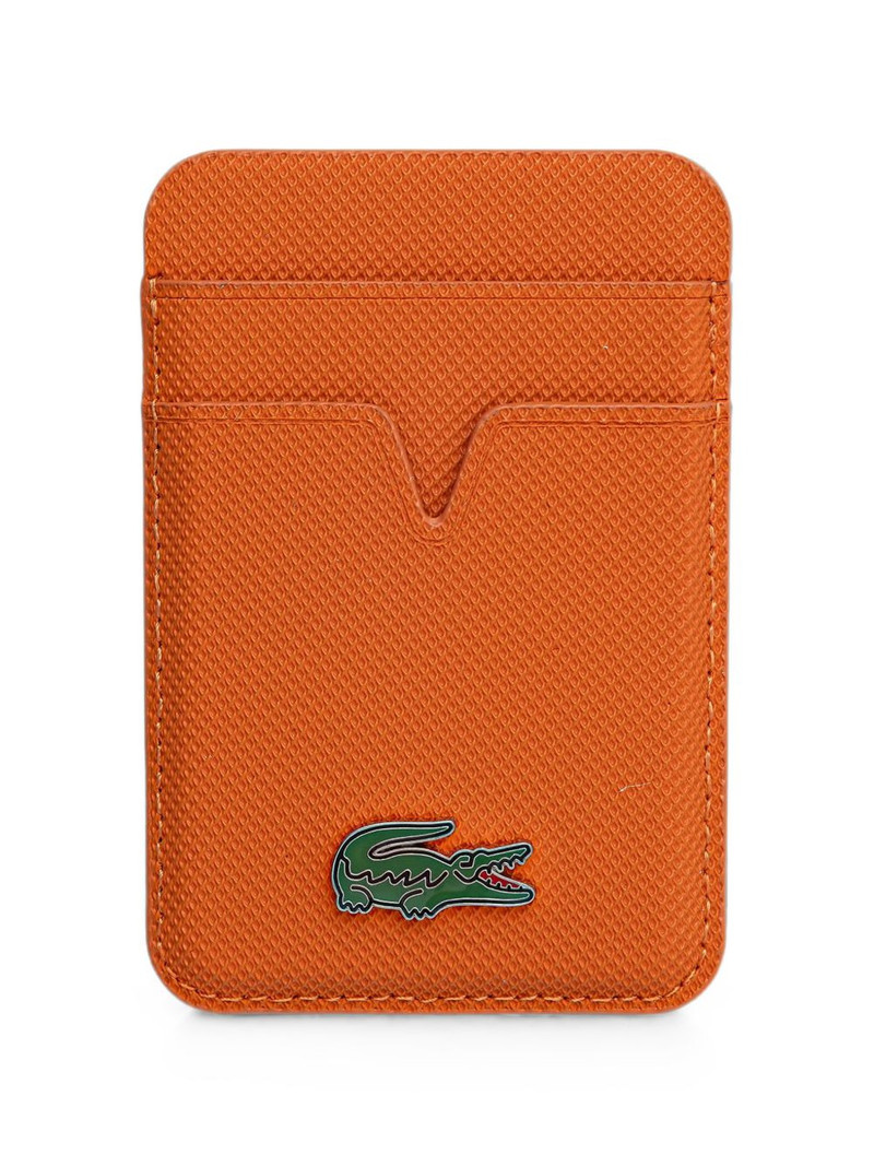 logo-plaque textured card holder 1