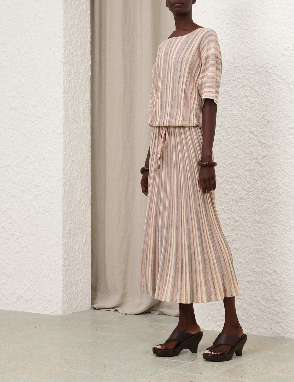 ILLUMINATE MOULINE MAXI DRESS - 8