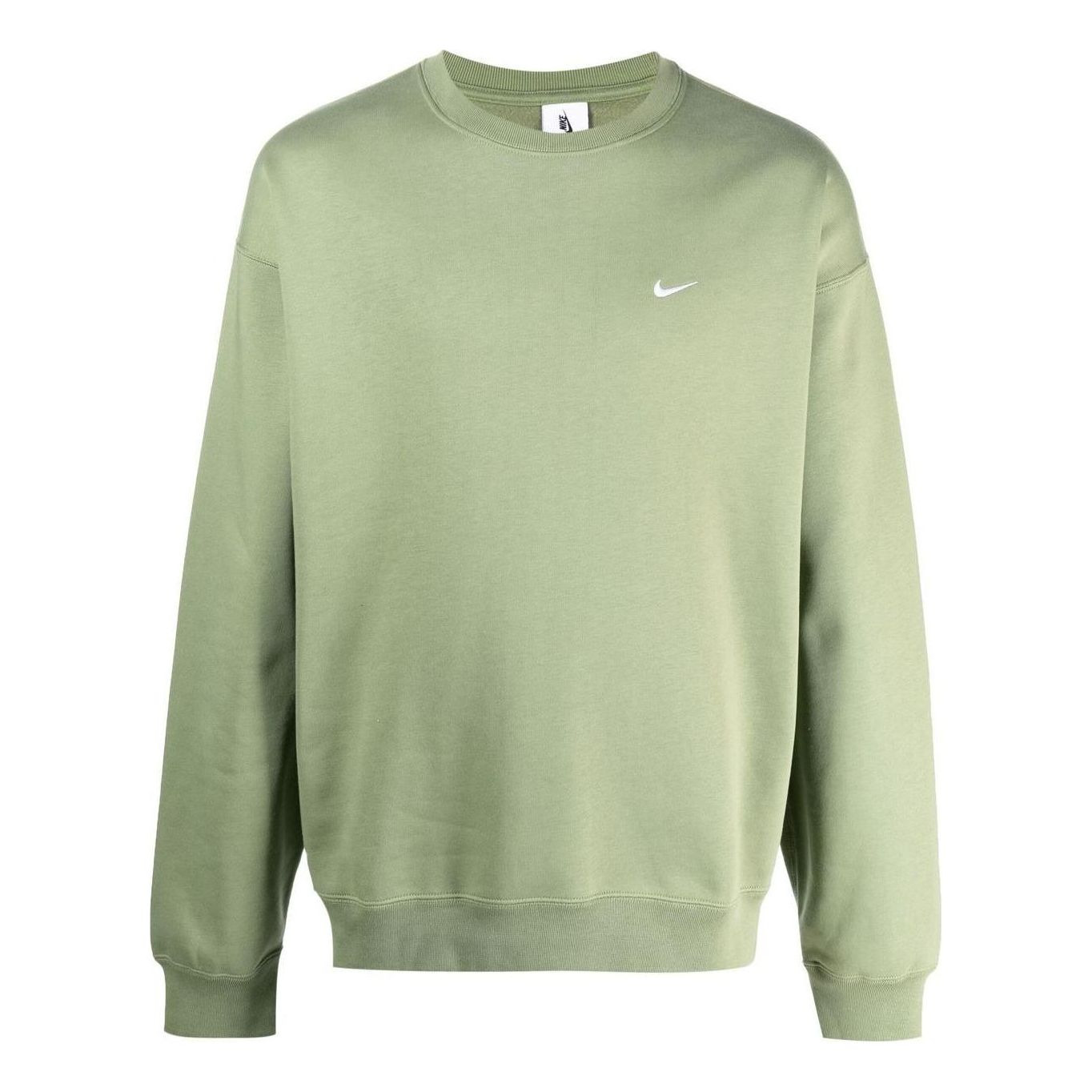 Nike Solo Swoosh Fleece Crewneck Hoodie 'Oil Green' DX1361-386 - 1