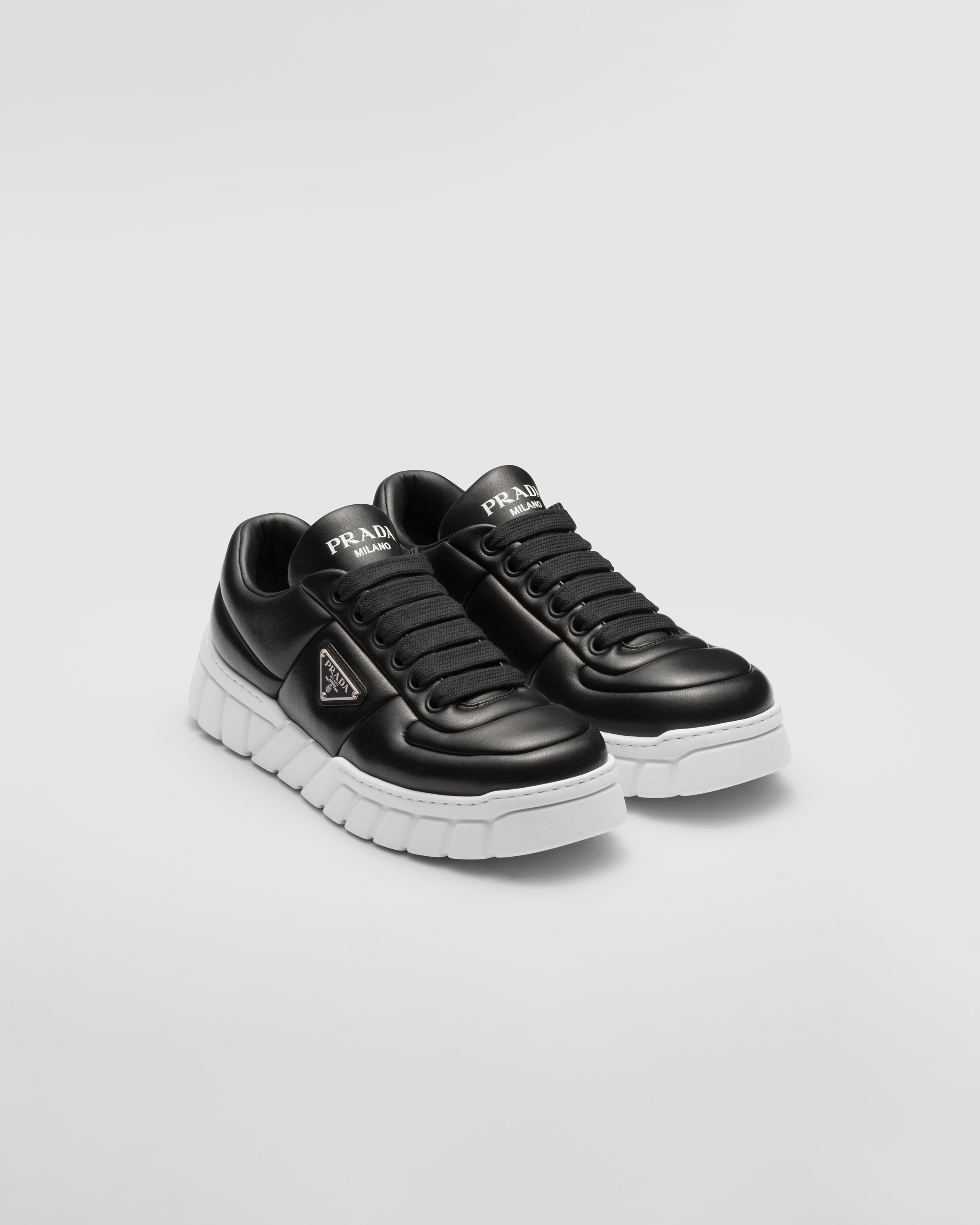 Padded nappa leather sneakers - 1