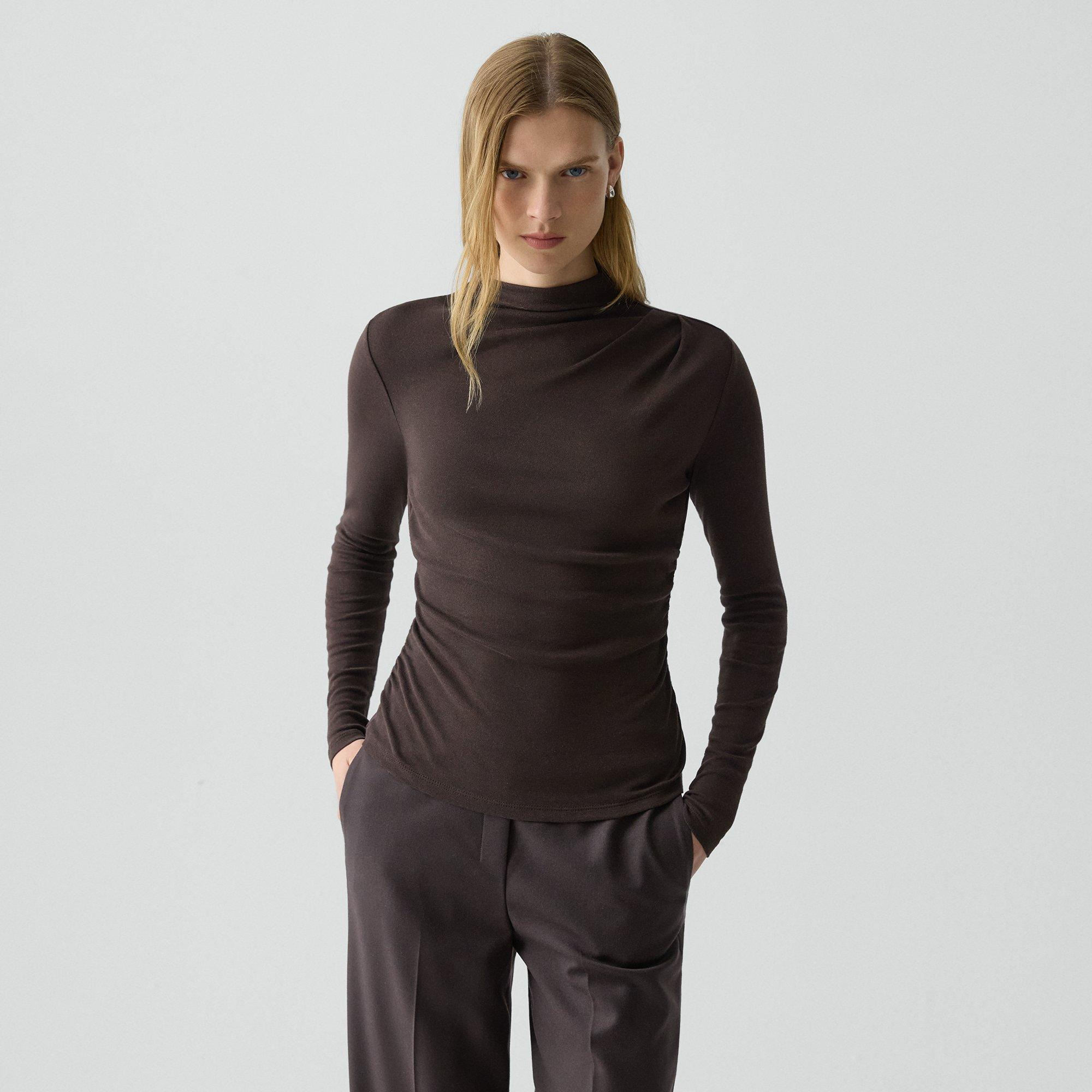 Mock Neck Top in Soft Rib - 3