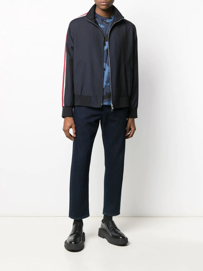 Valentino striped detail zipped blouson outlook