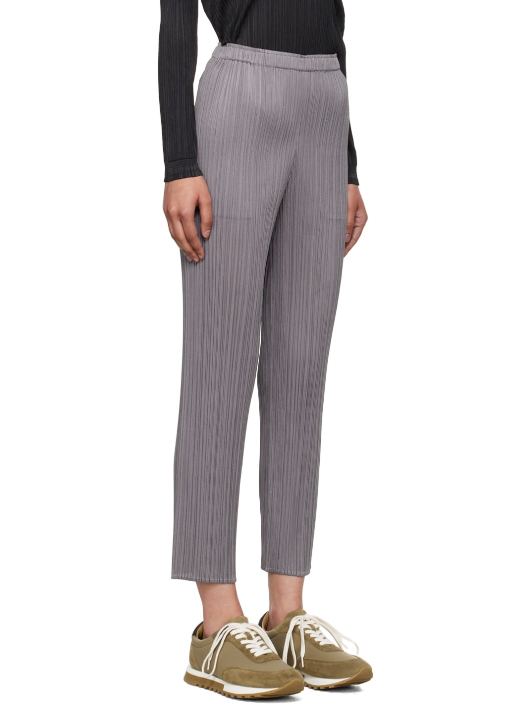 Gray Pleated Trousers - 2