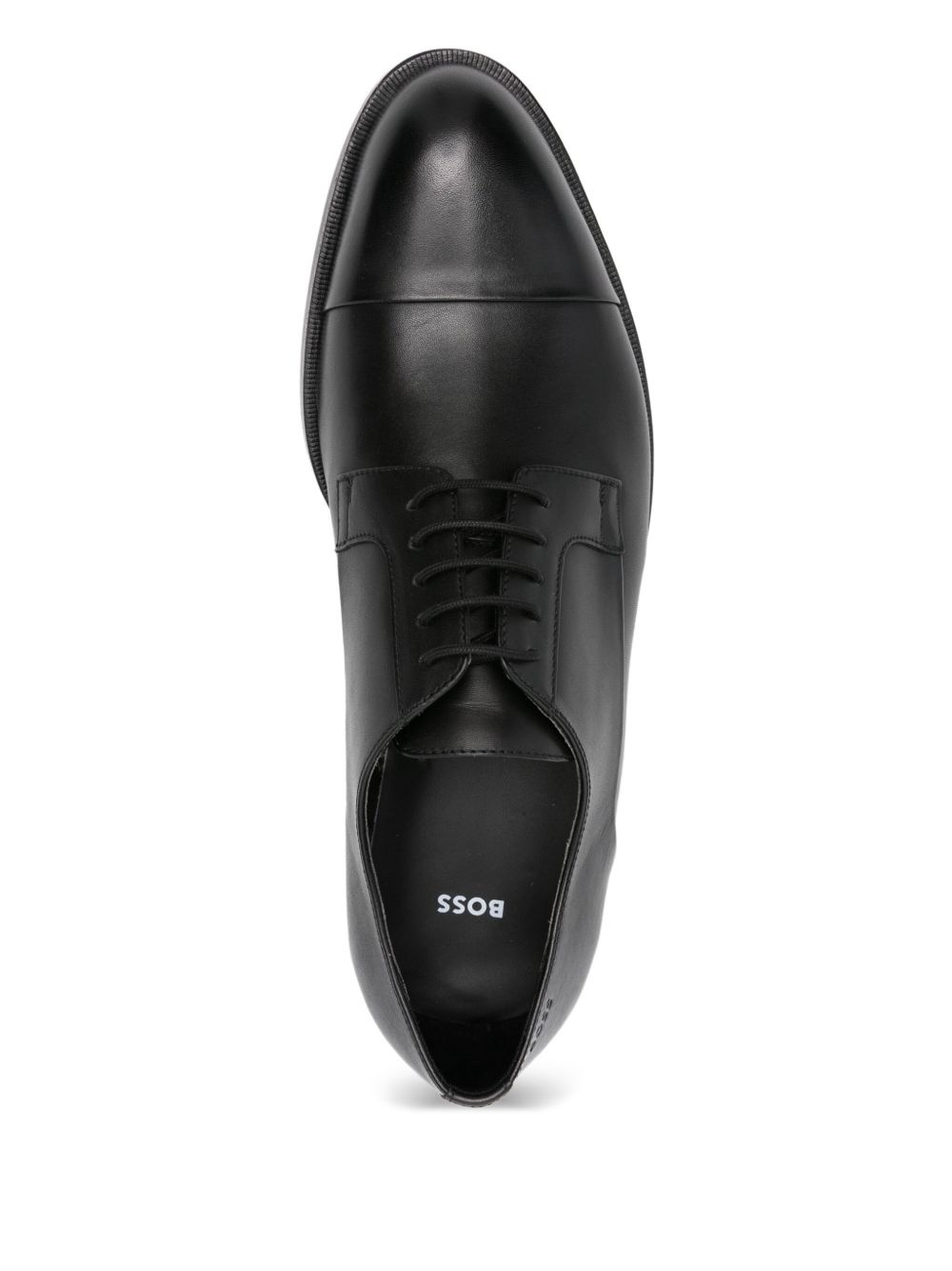 leather lace-up derby shoes - 4