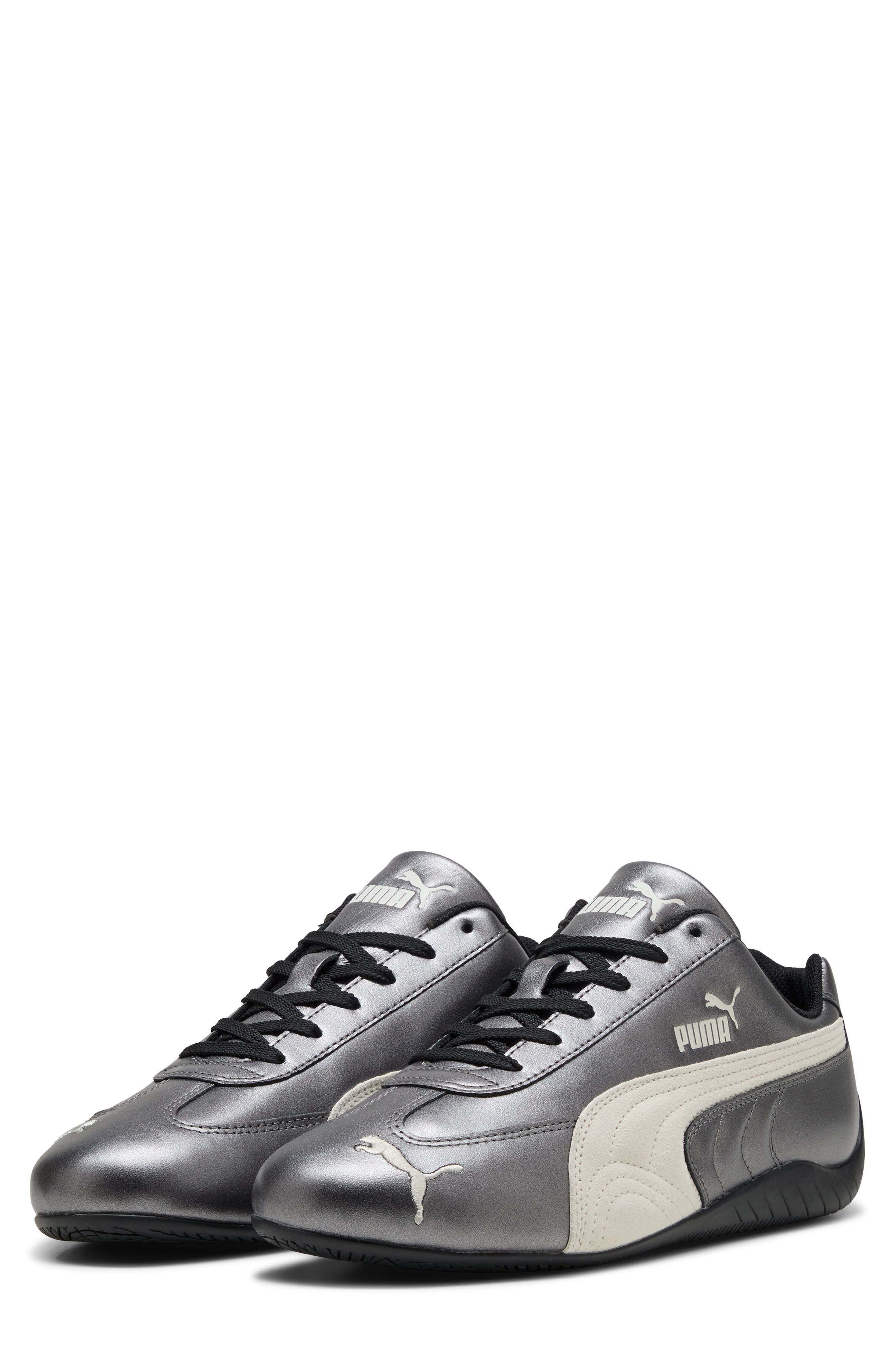 PUMA Speedcat Metallic Sneaker in Puma Black/Warm White at Nordstrom - 1