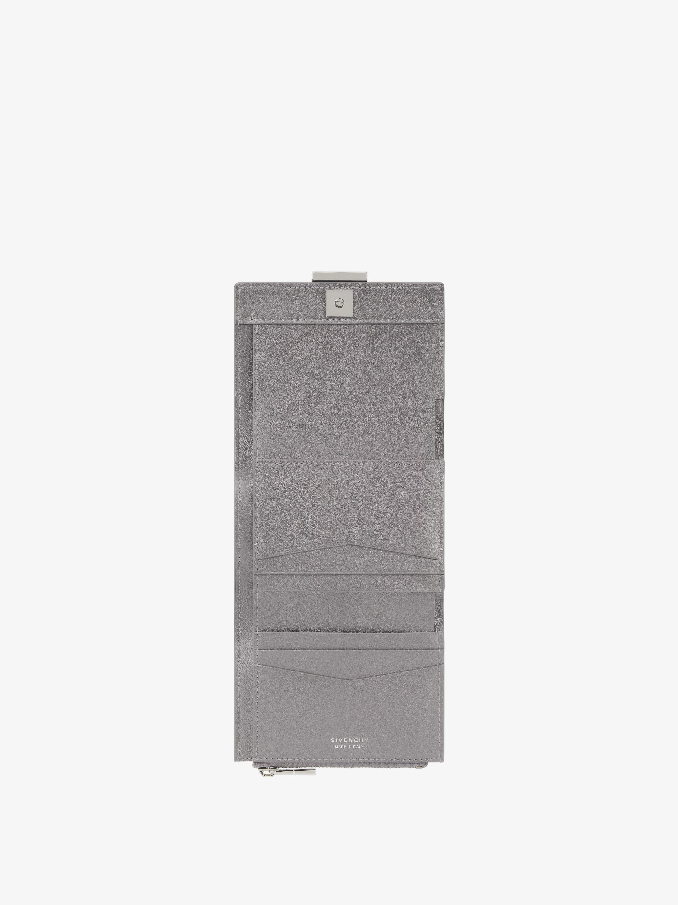 4G TRIFOLD WALLET IN LAMINATED LEATHER - 4