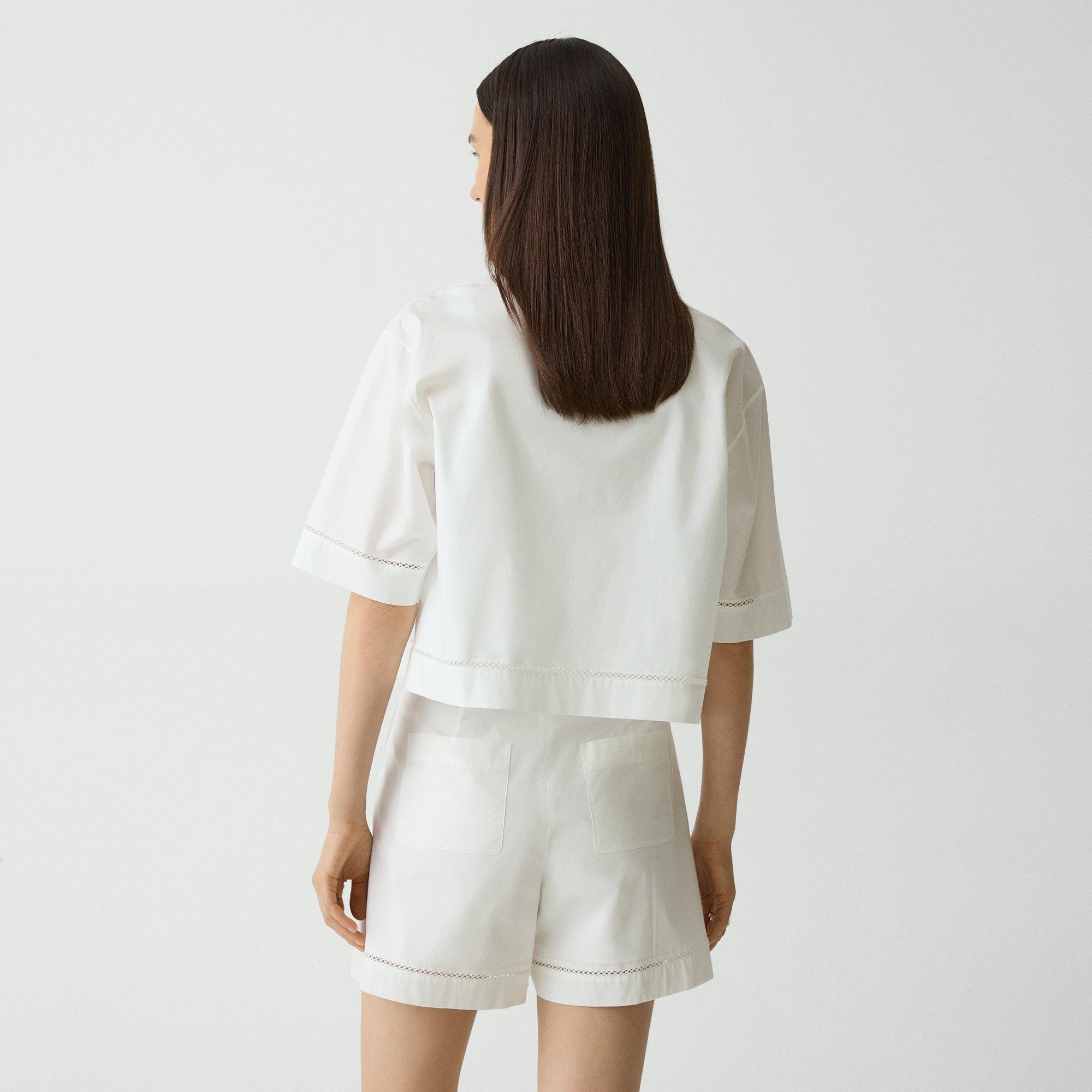 Boxy Camp Shirt in City Poplin - 4