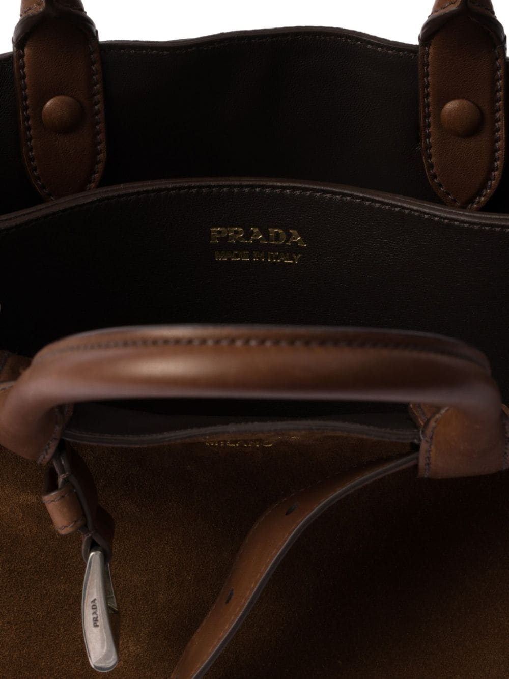 medium Buckle belt-detail suede bag - 5