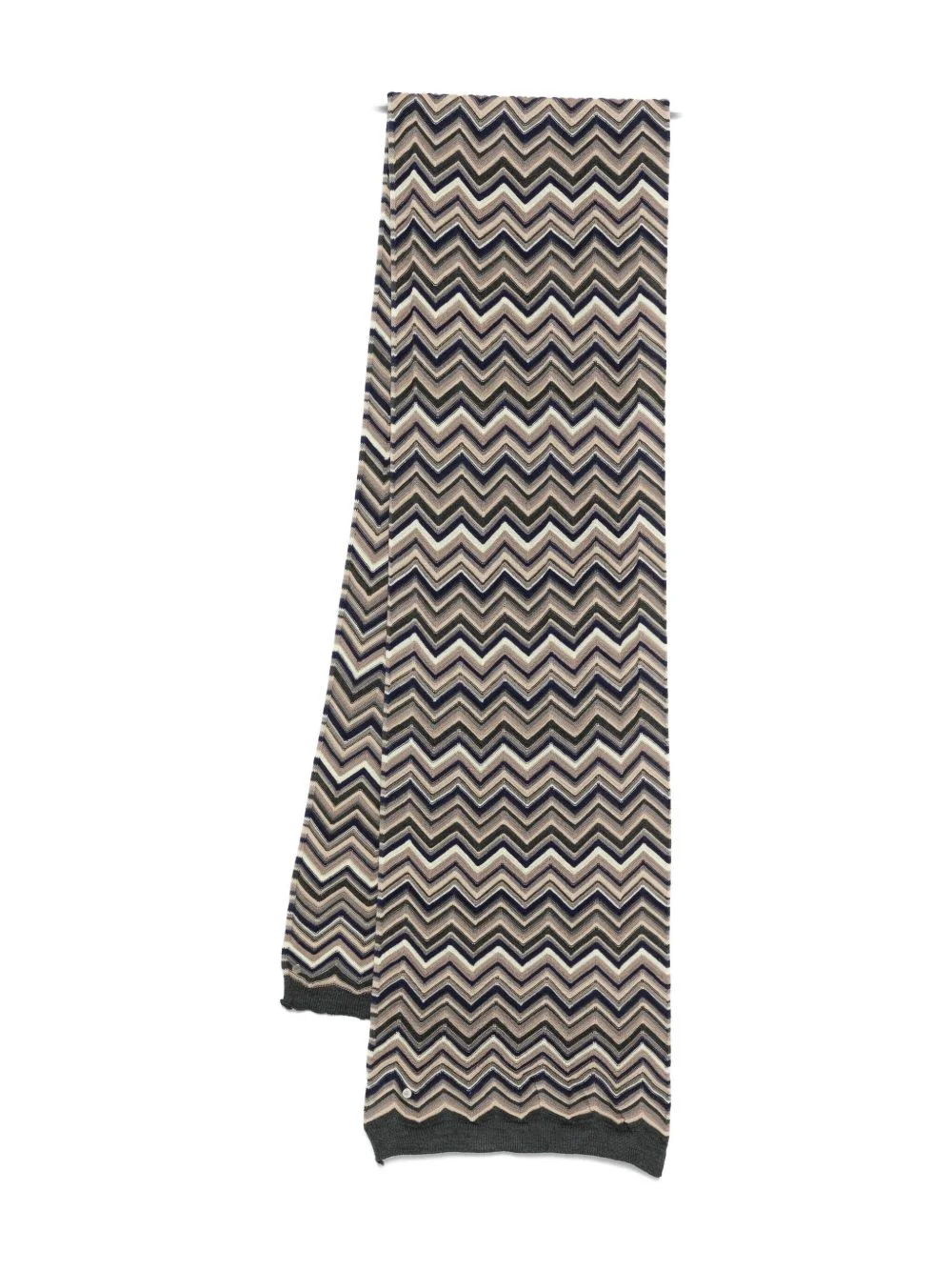 chevron-pattern scarf - 1