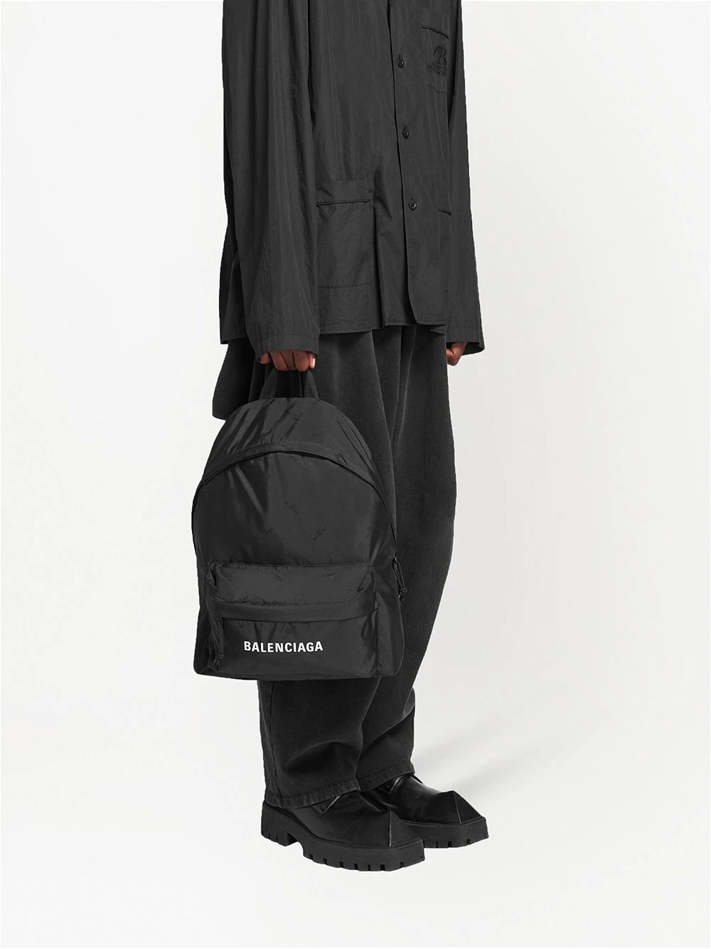 expandable logo backpack - 5