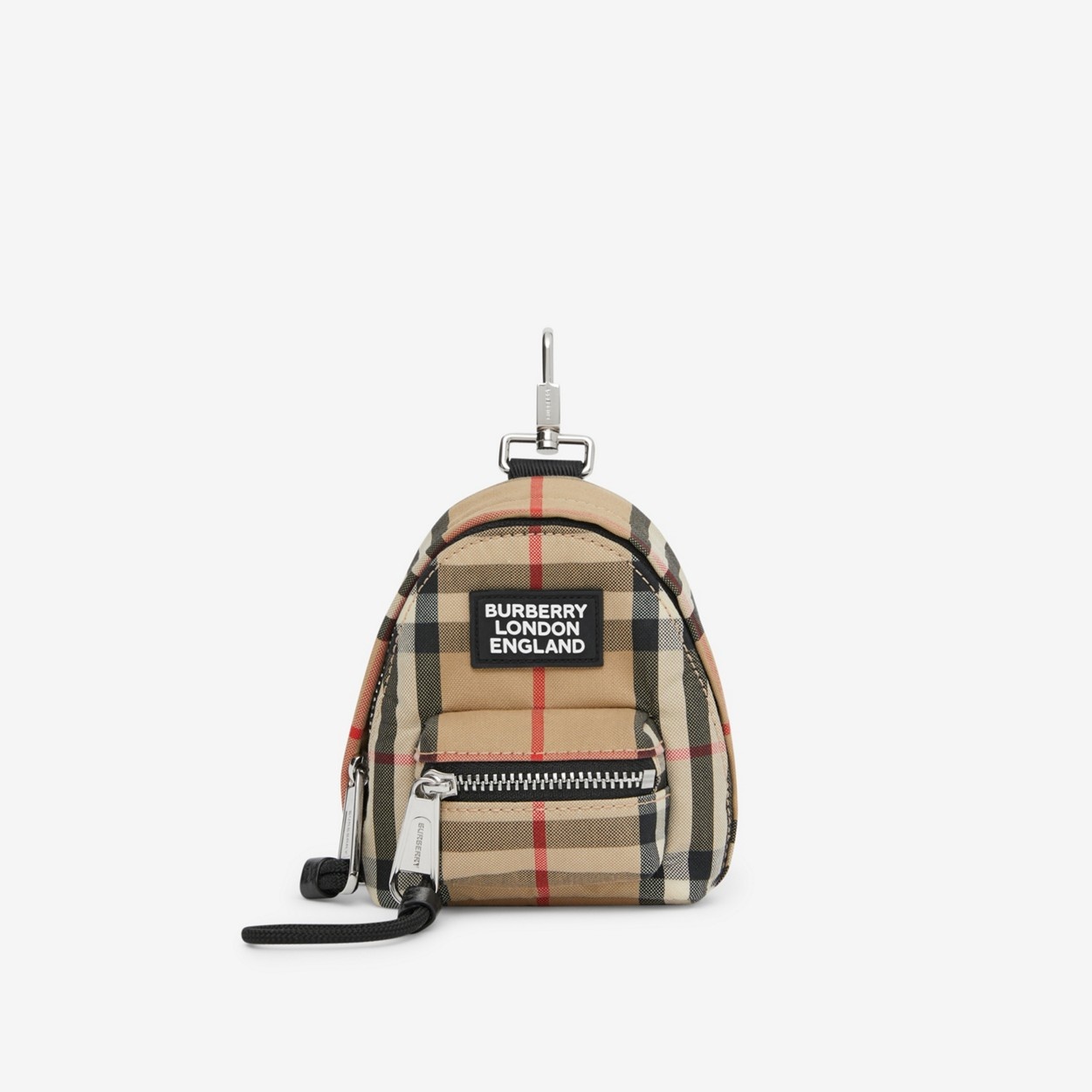Vintage Check Backpack Charm - 2