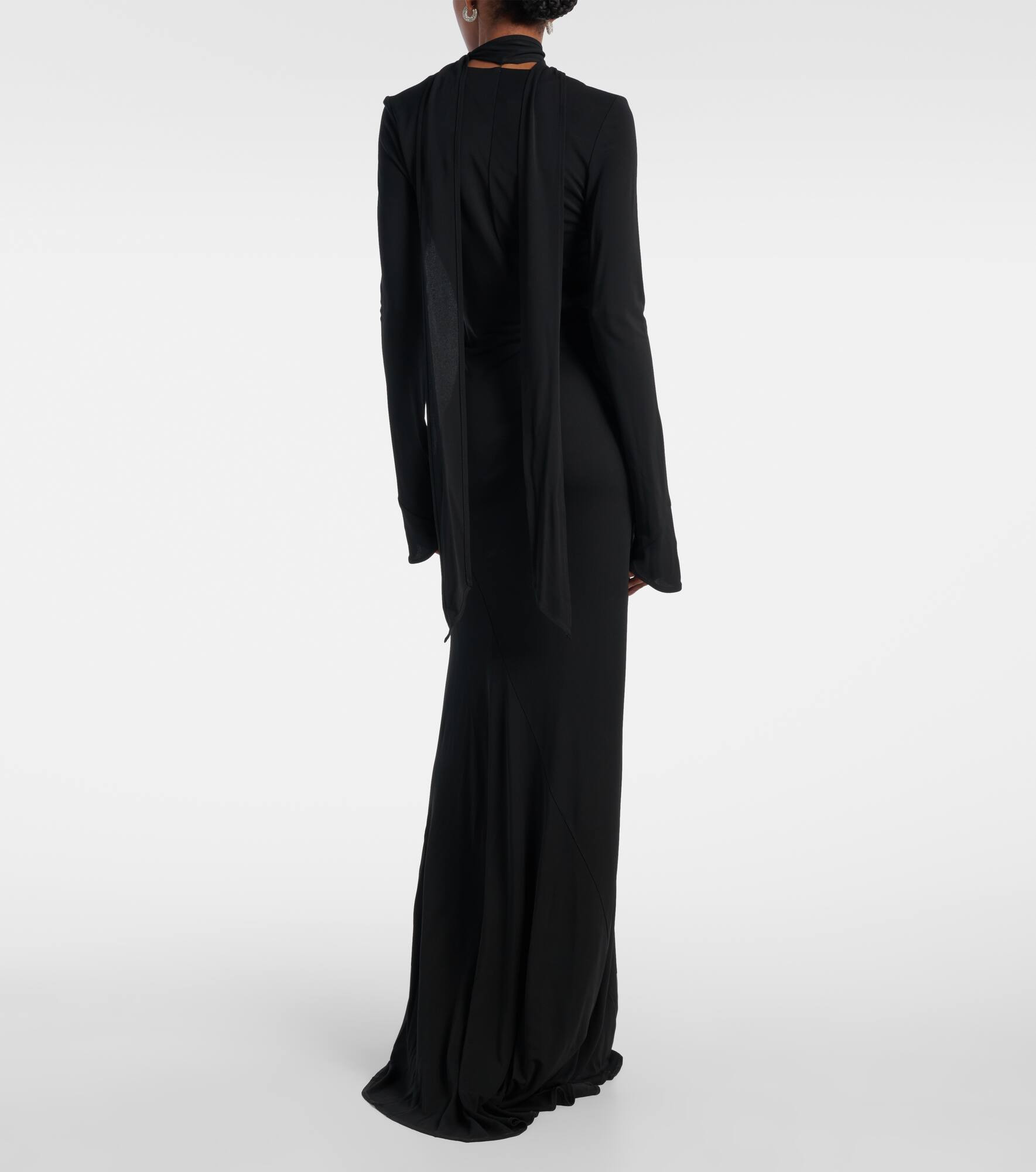 Cutout crêpe maxi dress - 3