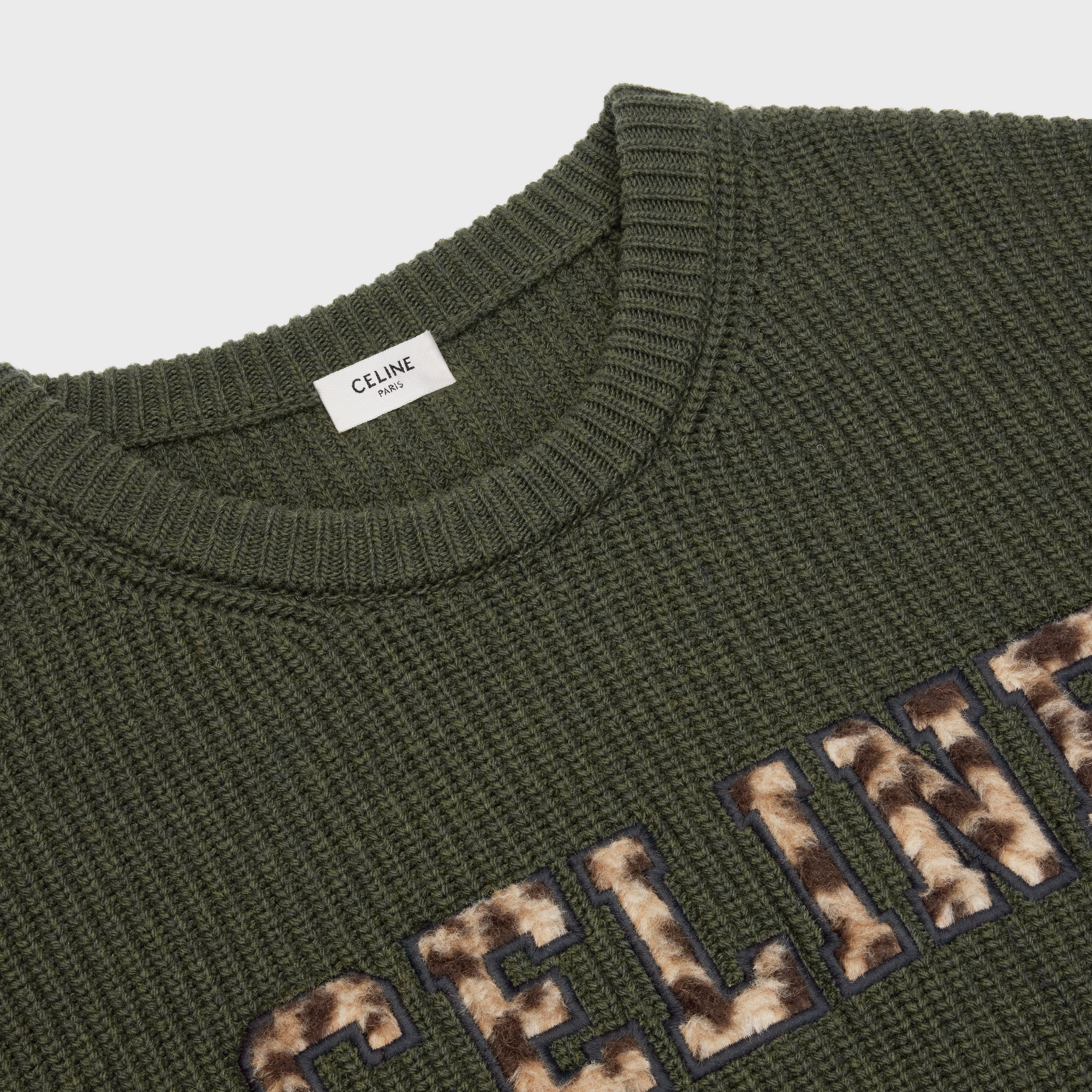 OVERSIZED CELINE SWEATER IN RIBBED WOOL - 3
