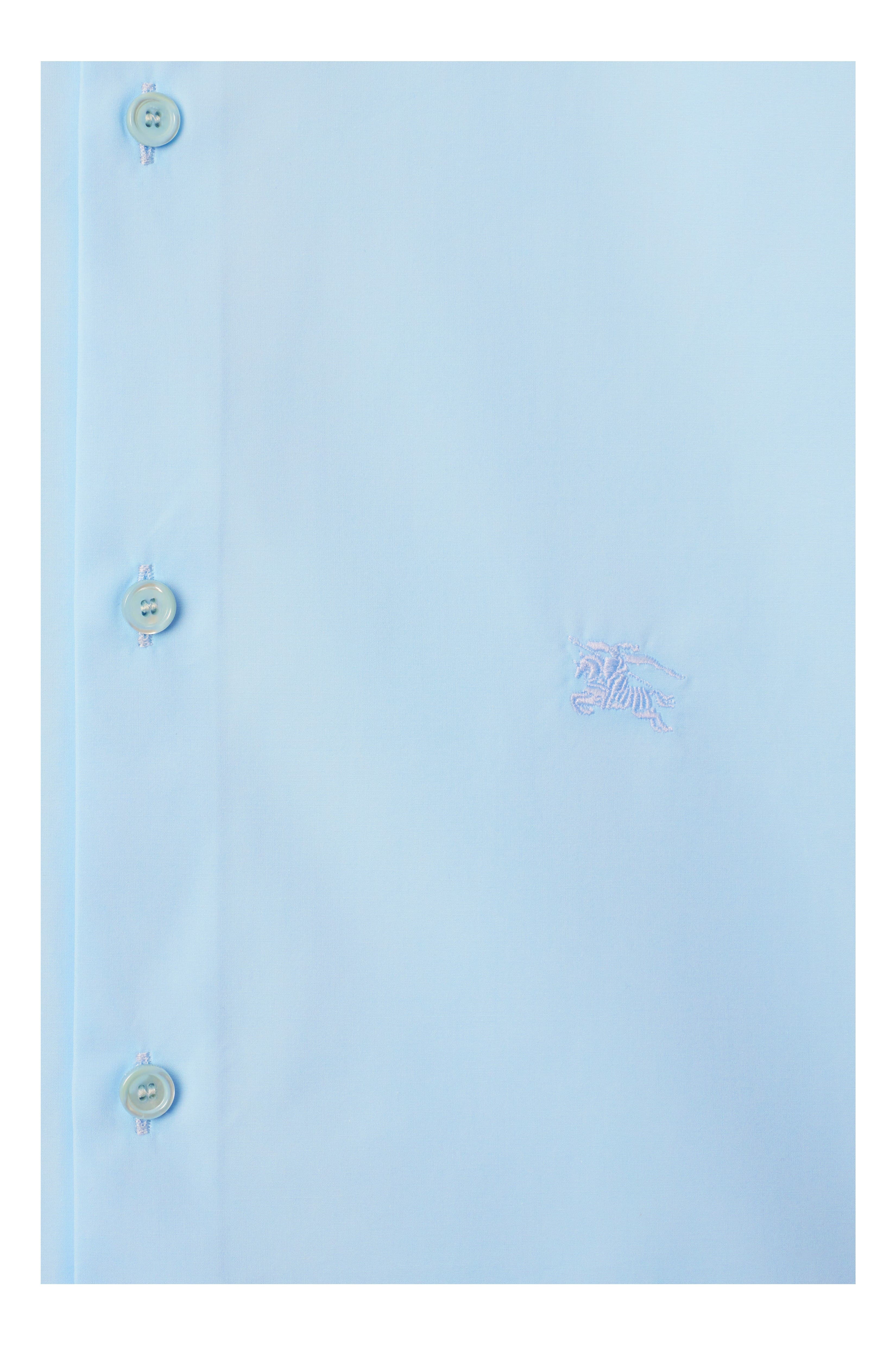 burberry Slim Fit Cotton Poplin Formal Shirt in Neptune Blue at Nordstrom - 5