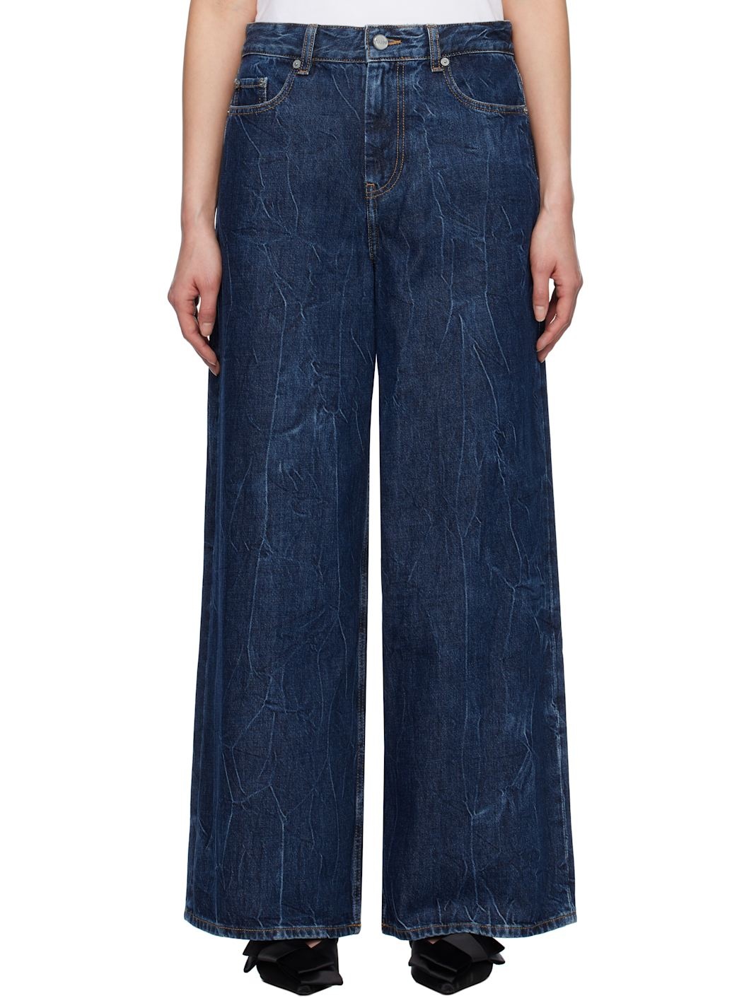 Navy Crinkled Future Denim Marri Jeans - 1