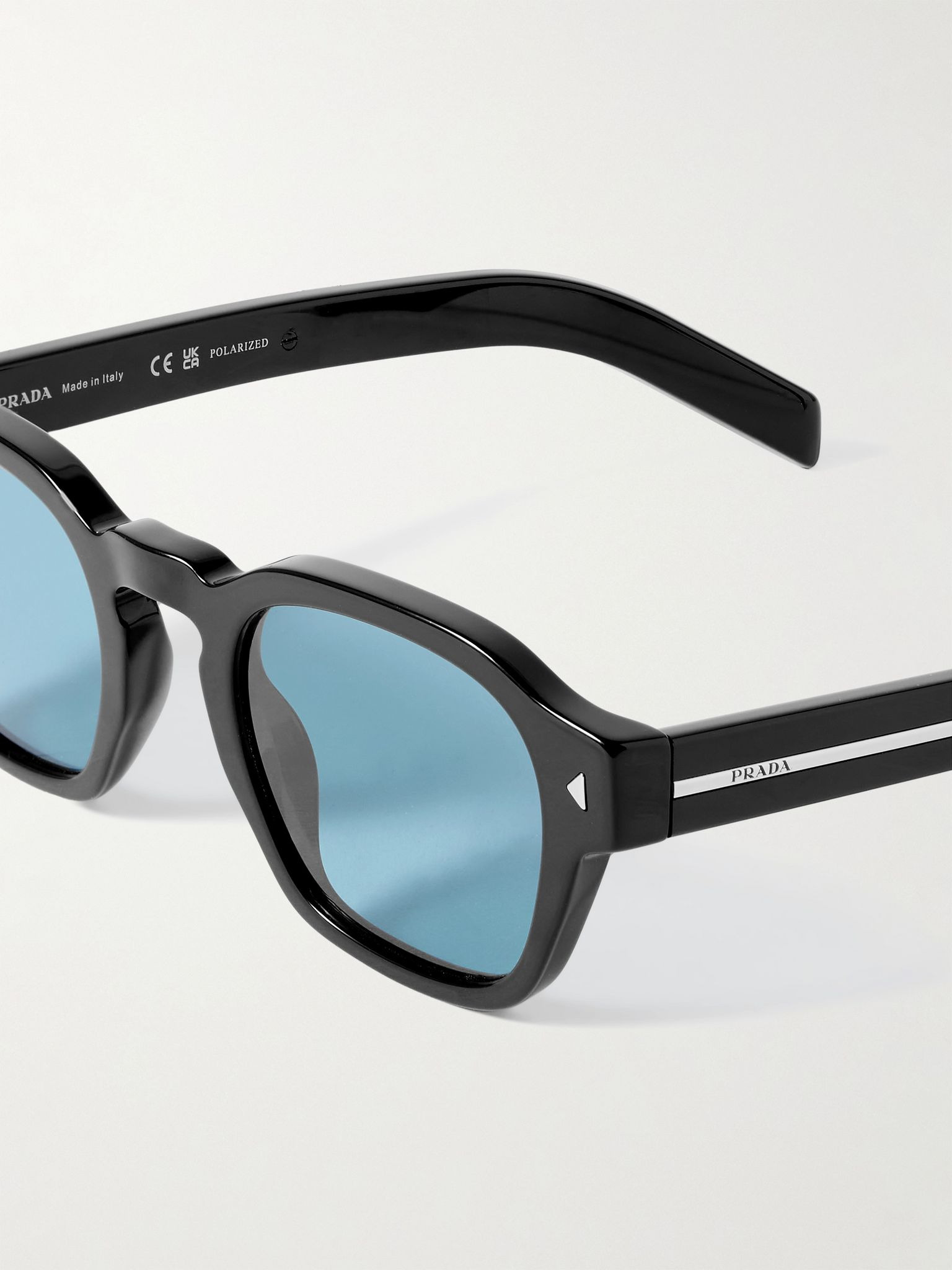 Round-Frame Acetate Sunglasses Black - 3