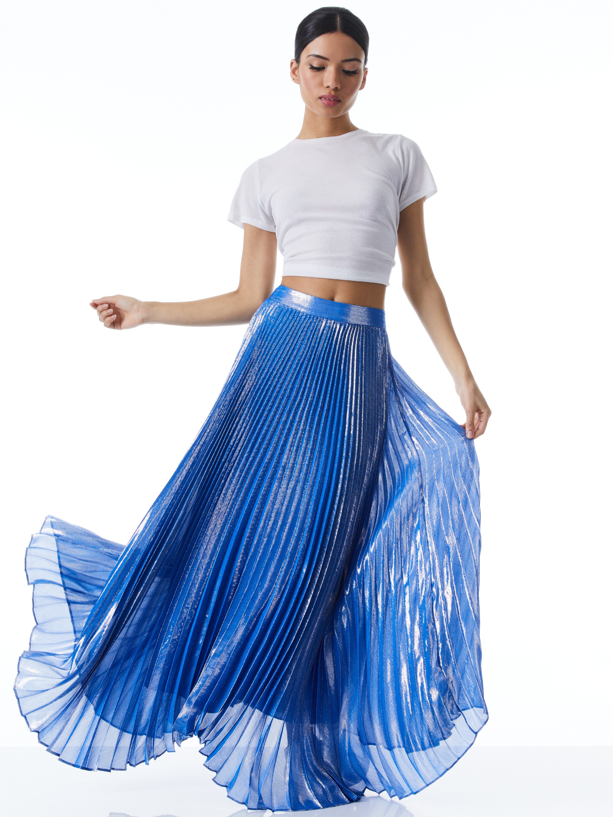 KATZ SUNBURST PLEATED MAXI SKIRT - 6