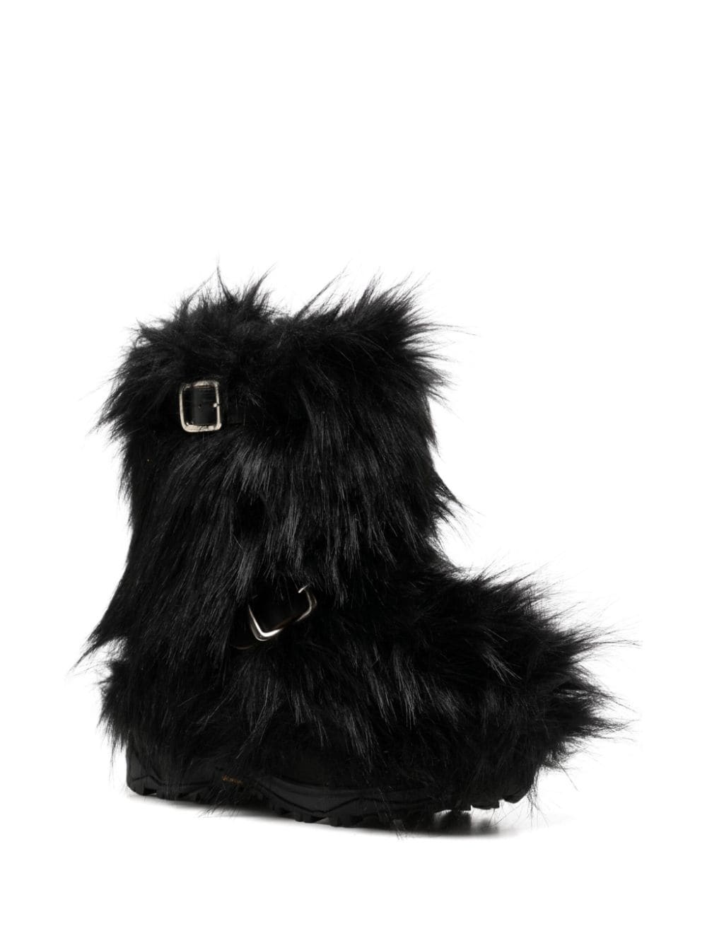 faux-fur straps boots - 2