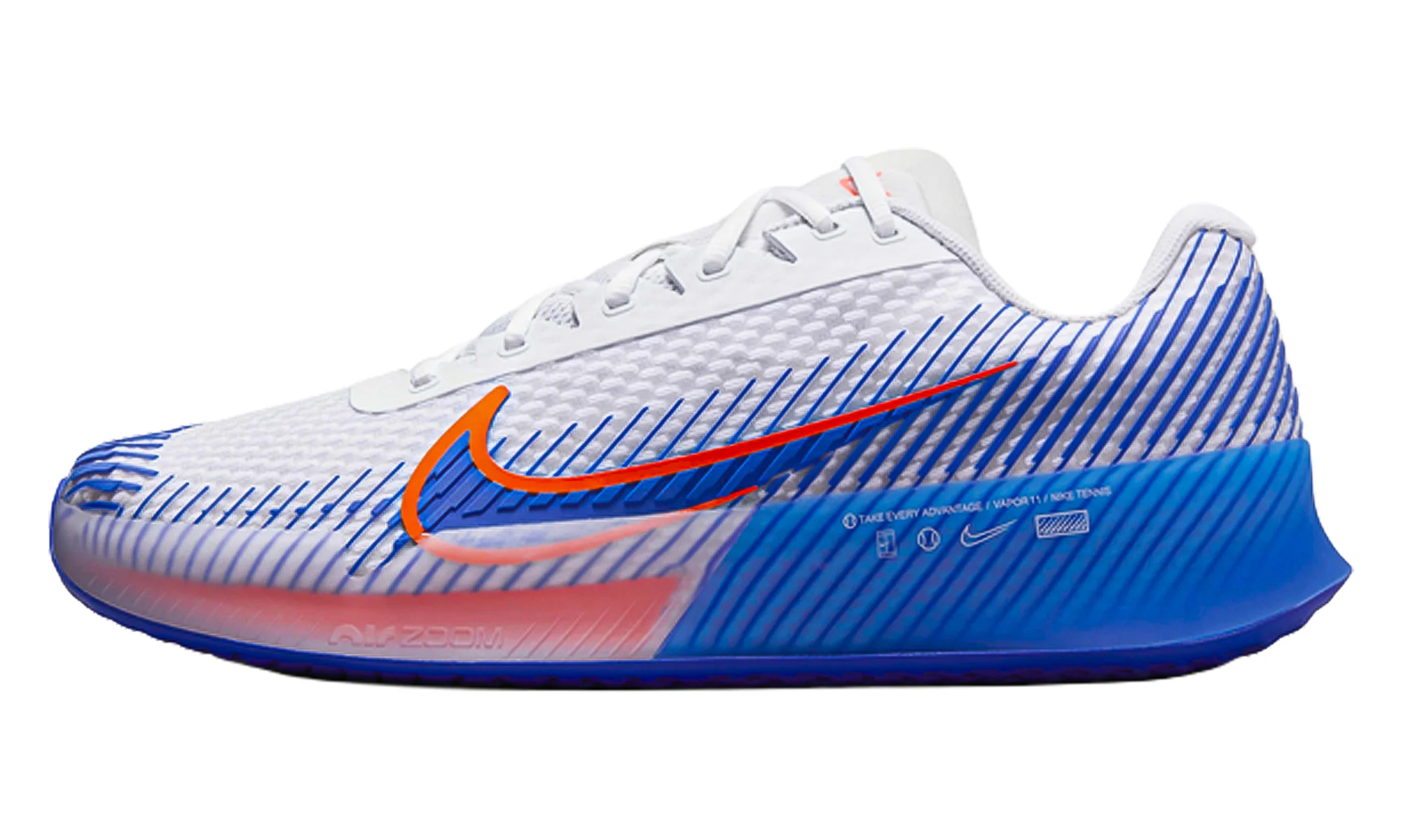 Court Air Zoom Vapor 11 HC "White Hyper Crimson Hyper Royal" DR6966 105 - 1