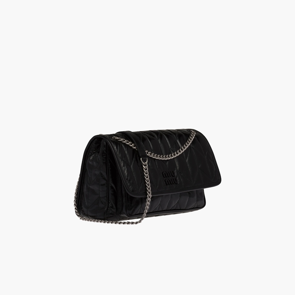 Shiny leather shoulder bag - 4