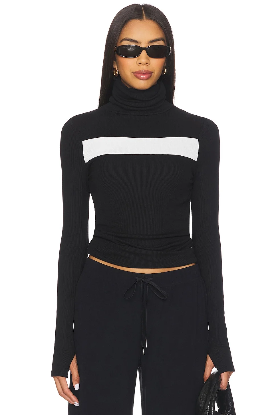 Lennon Rib Turtleneck Top - 1