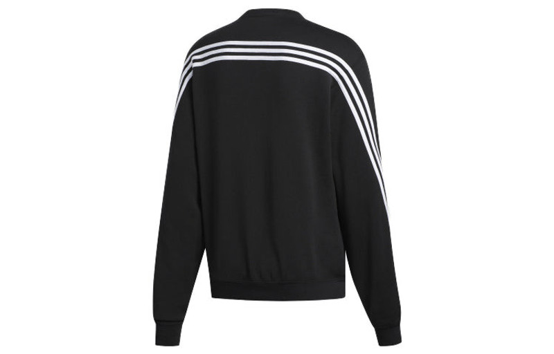 adidas adidas originals 3-Stripes Wrap CR Crewneck Black FM1522 outlook