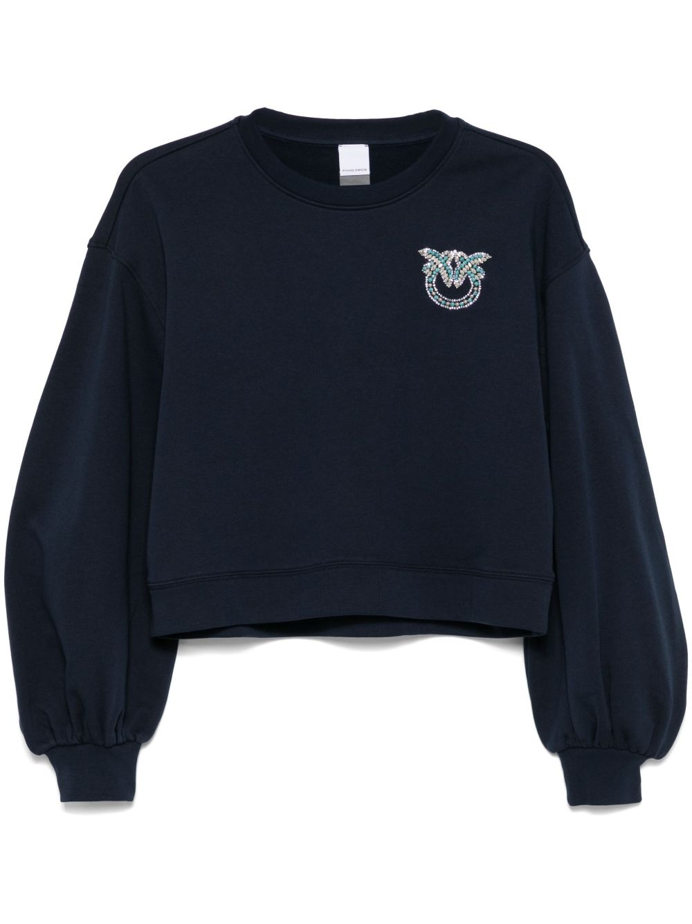 PINKO Love Birds-embellished sweatshirt | REVERSIBLE