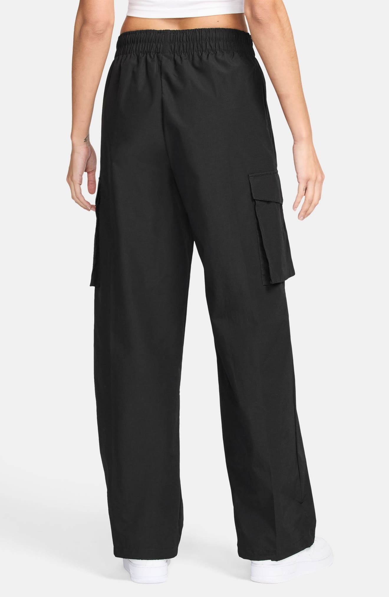 Nike Sportswear Everything Wovens Mid-Rise Cargo Pants in 010 Black/white at Nordstrom - 2