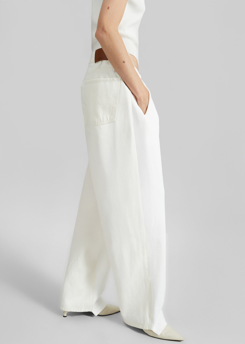 Bettter Track Denim Trousers - White 3