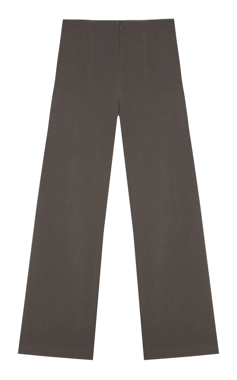 Brenna High-Rise Hemp-Blend Straight-Leg Pants dark grey 1