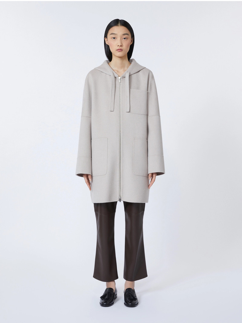 GIGLIO Double-faced wool hooded coat - BEIGE 3