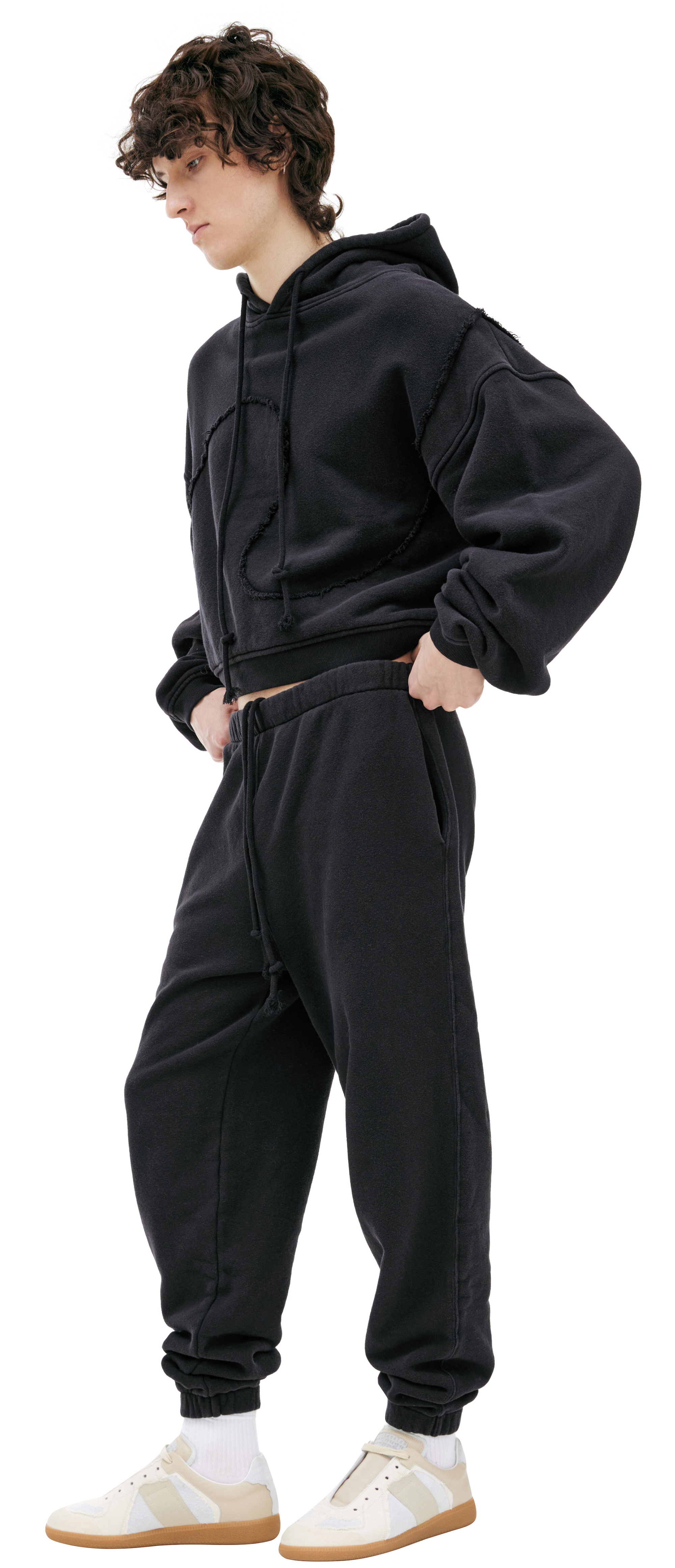 BLACK COTTON TROUSERS - 2