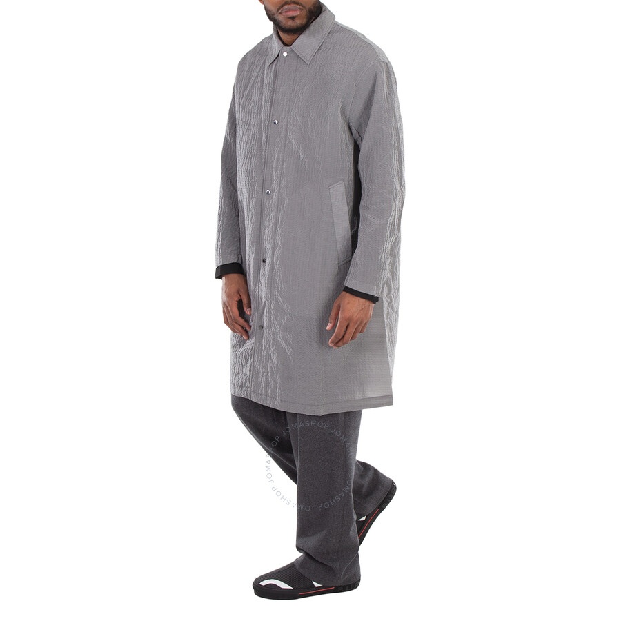 Emporio Armani Single-Breasted Textured Trench Coat - 2
