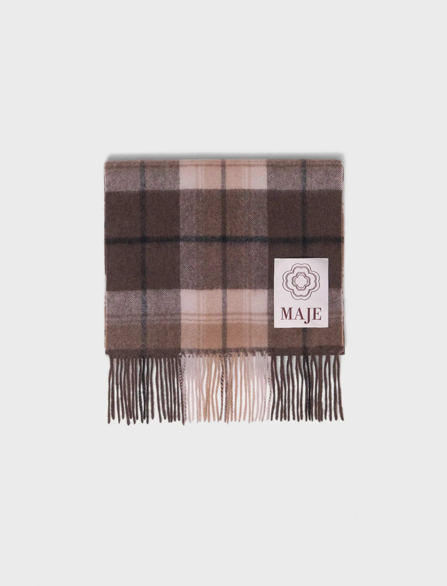 Wool check scarf - 1