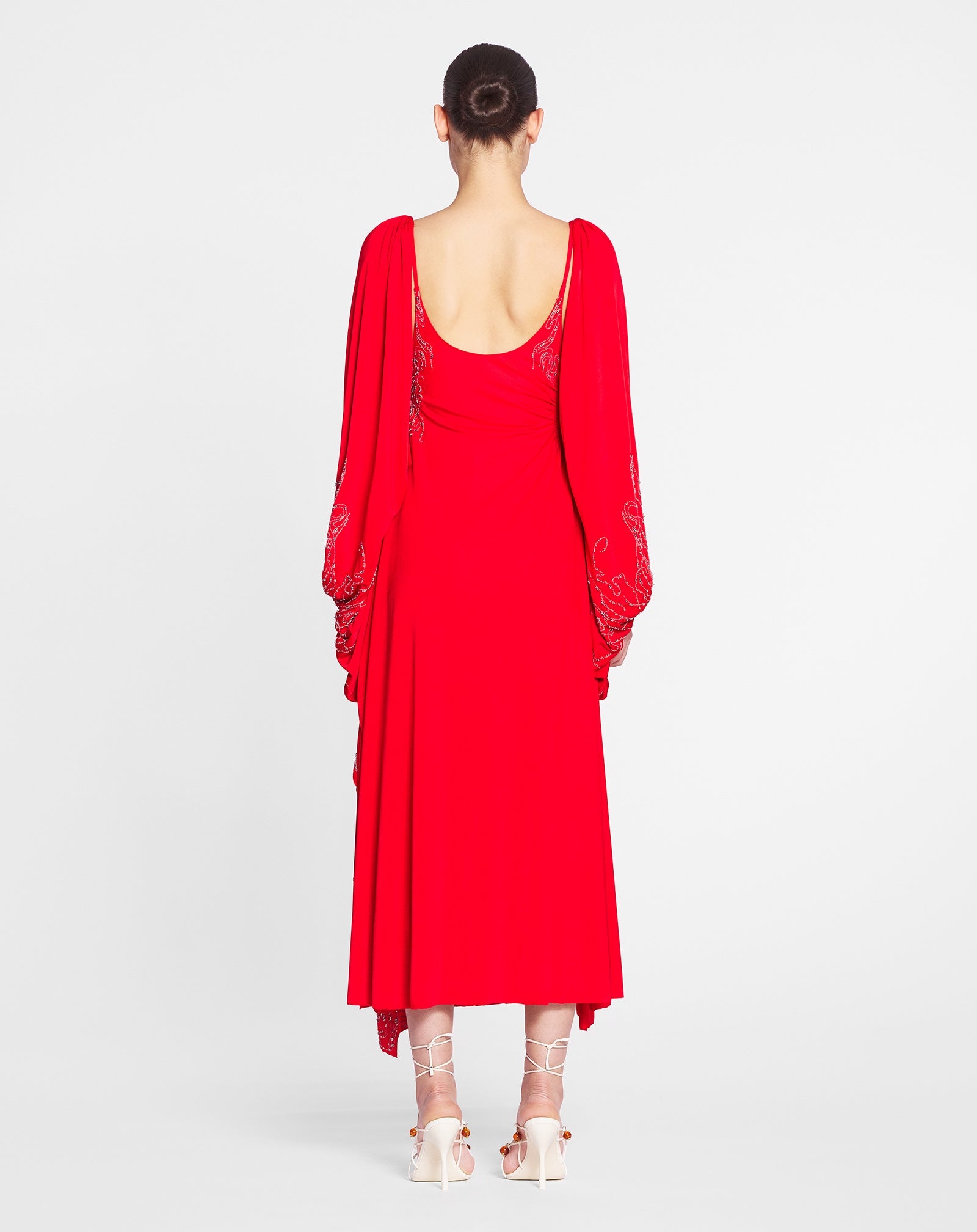 EMBROIDERED DRESS WITH AN OPENING - 4