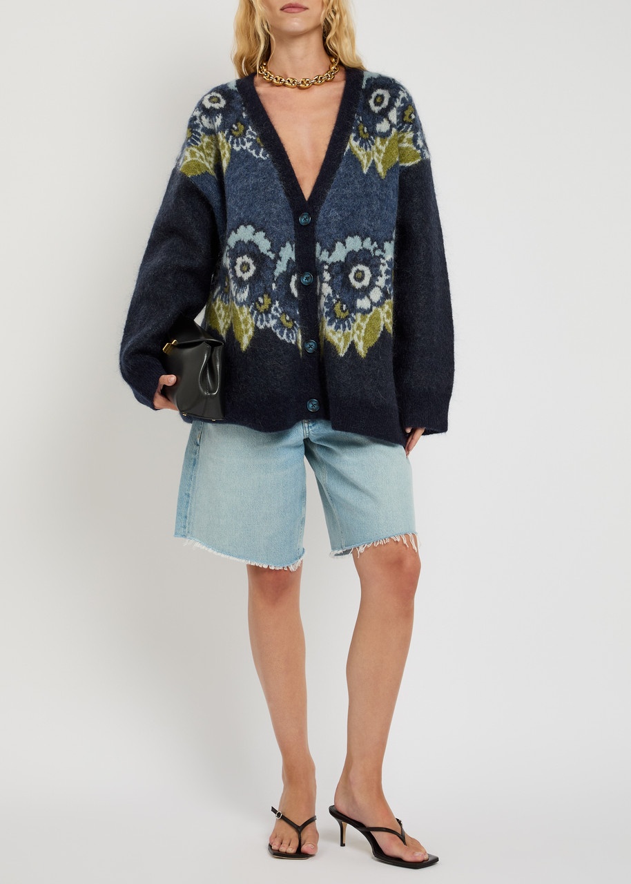 Alemais Madalena Floral-intarsia Knit Cardigan - 3