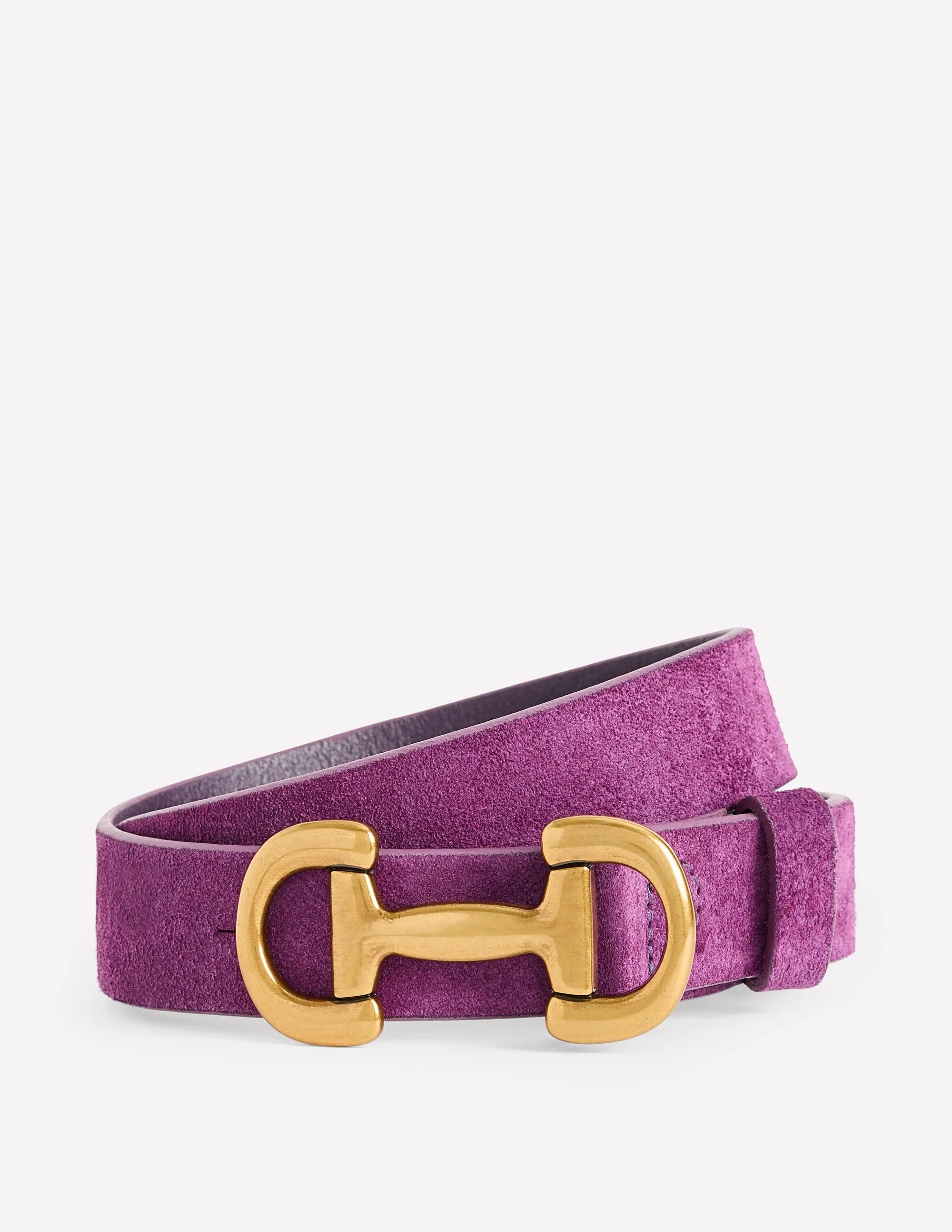 Iris Snaffle-Trim Leather Belt-Regal Purple - 1