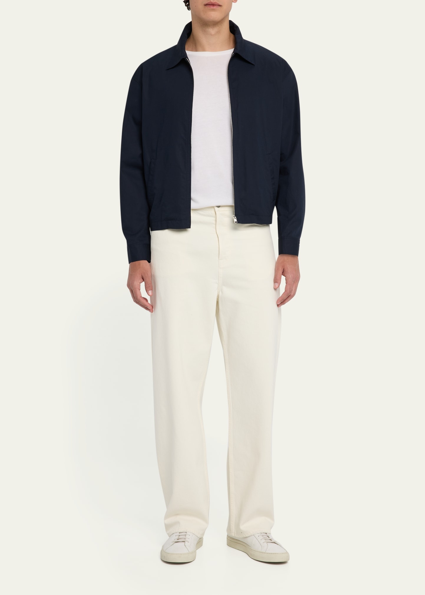 Men's Zip-Front Cotton Poplin Jacket - 2