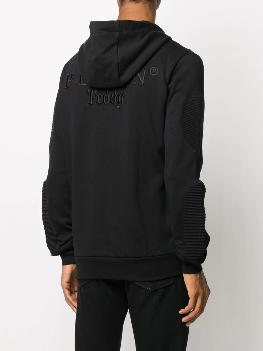 logo-print zipped hoodie - 4