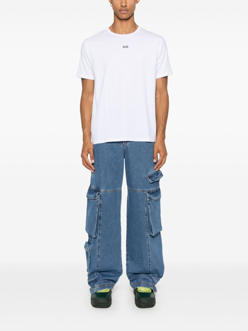 logo-plaque cargo jeans - 2
