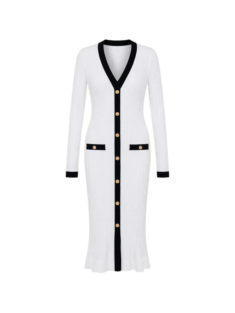 V-neck midi dress 1