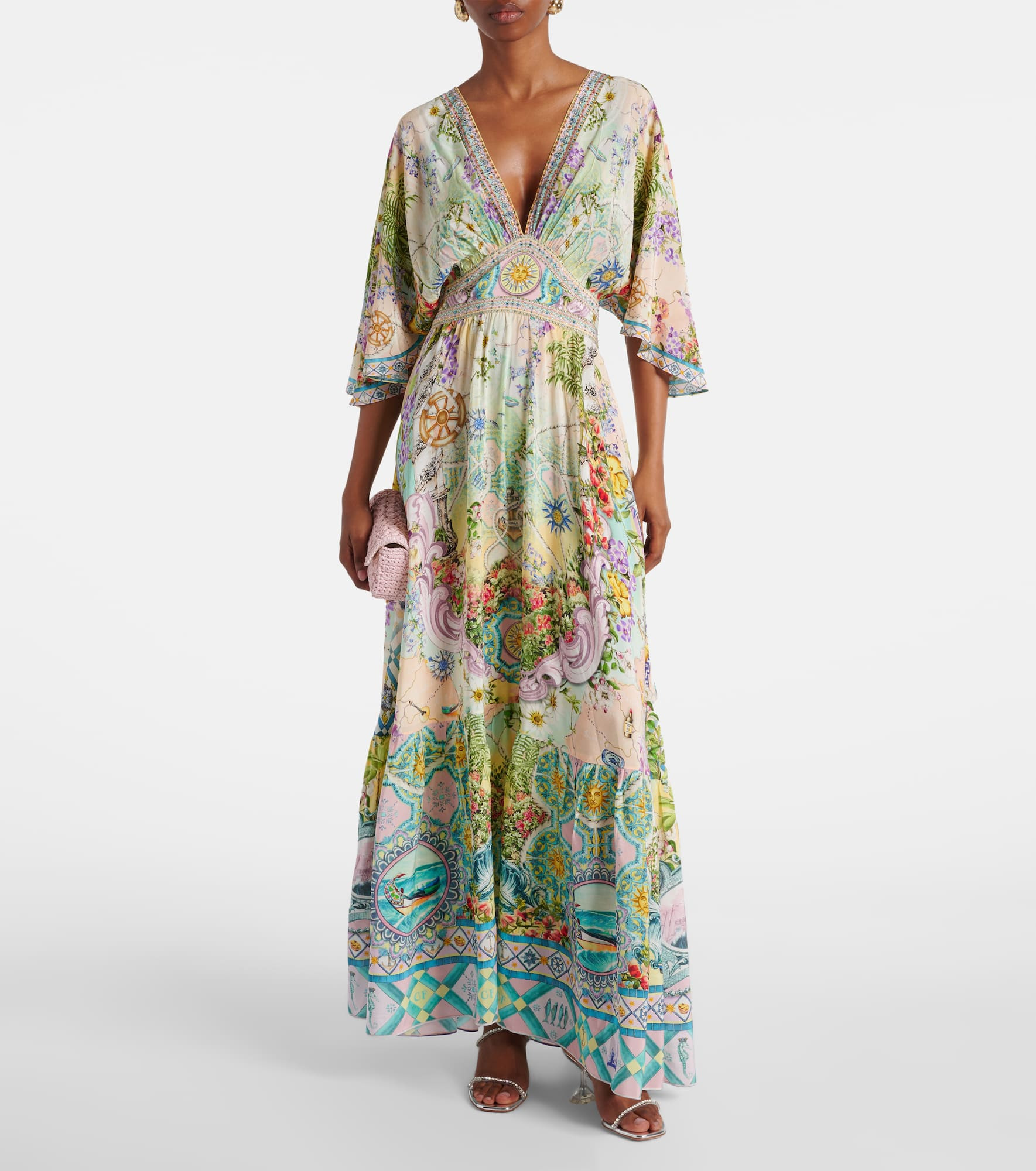 Embellished silk maxi dress - 2