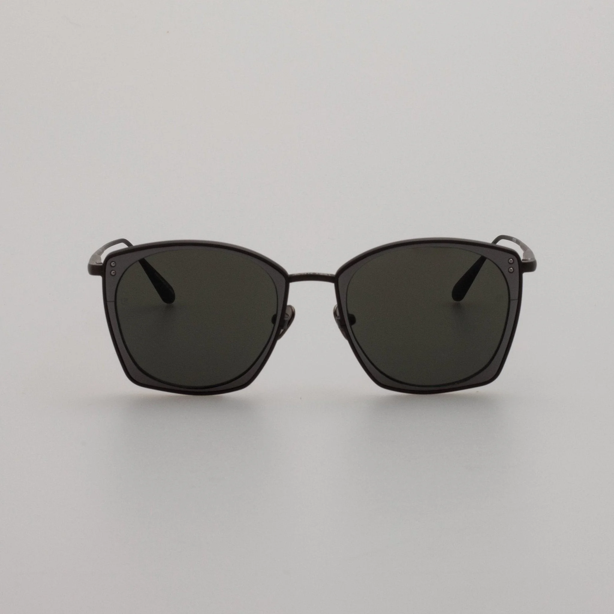 MILO SQUARE SUNGLASSES IN MATT NICKEL - 1
