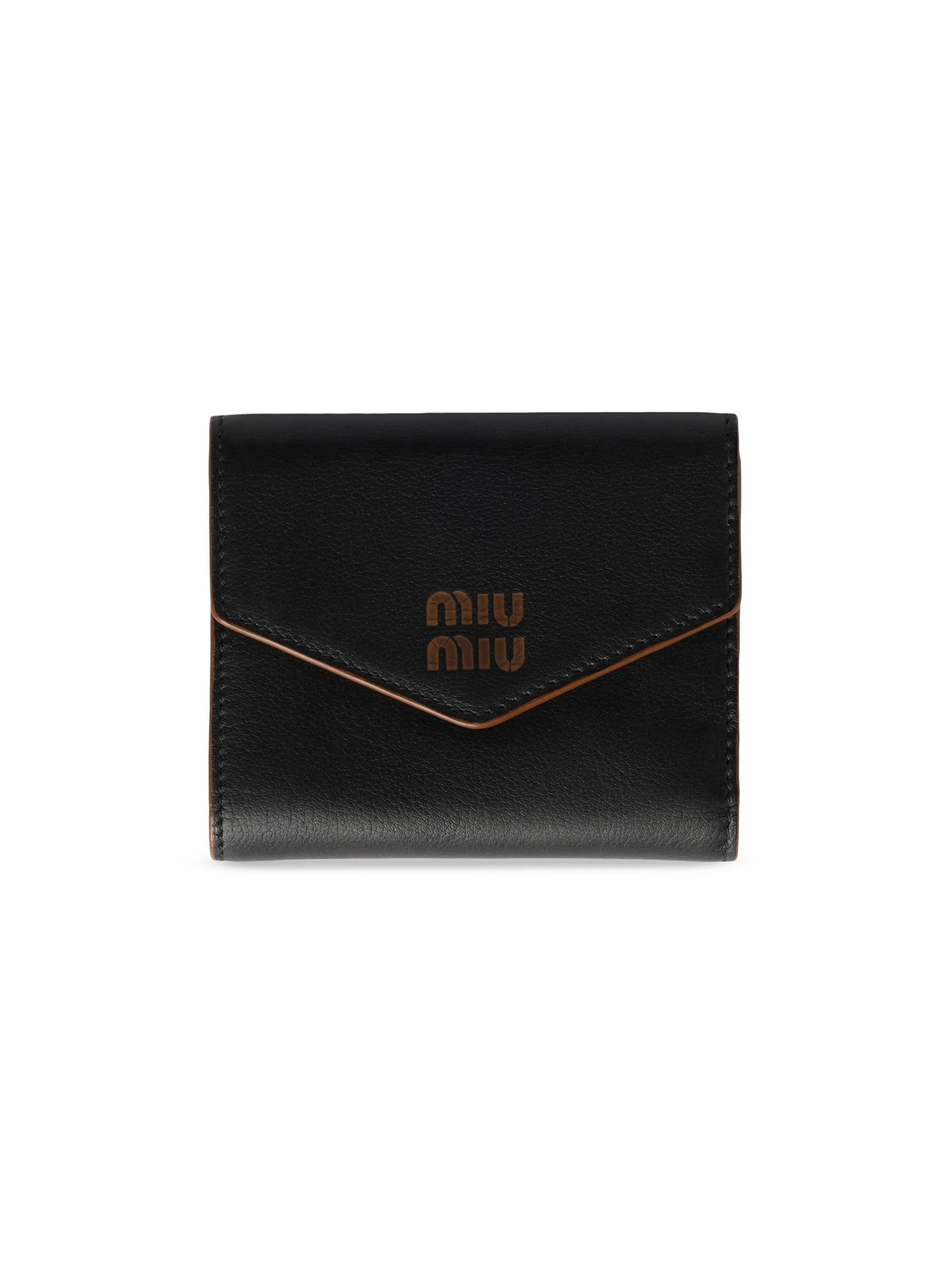 Women's Small Leather Wallet - Black - 1
