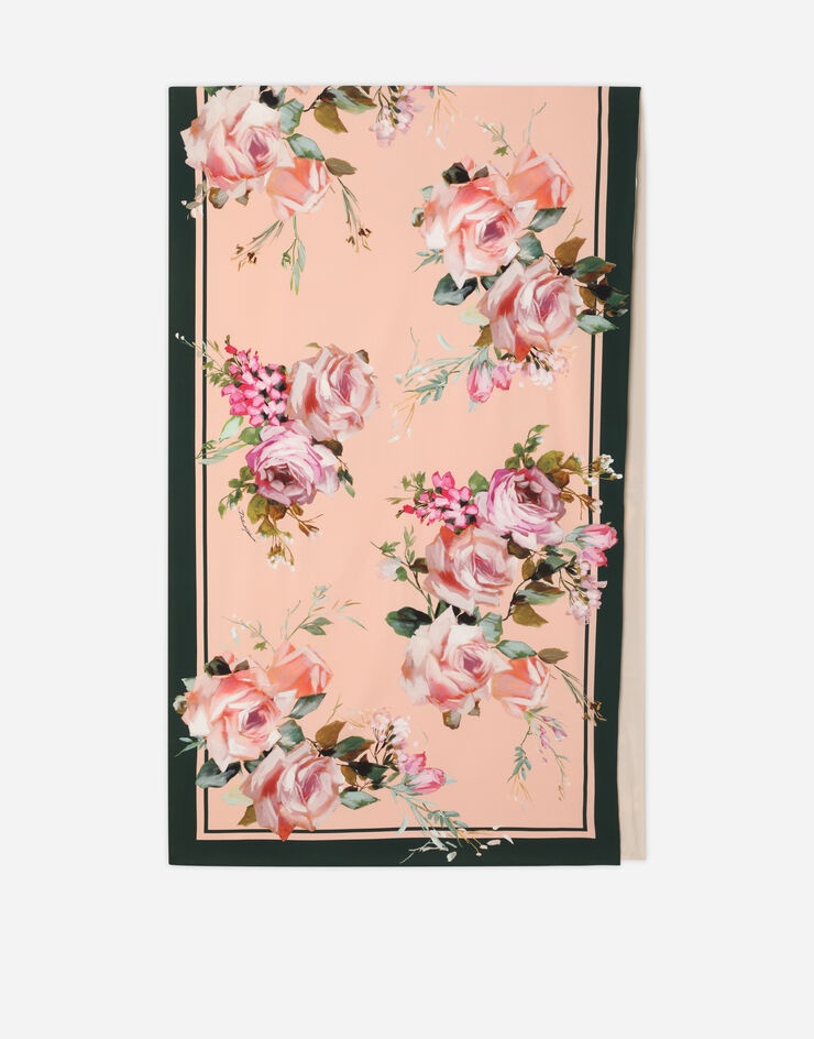 Rose-print charmeuse hijab - 3