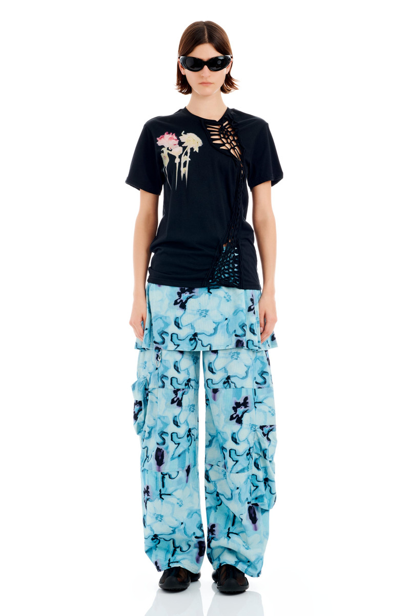 Collina Strada BLACK FLOWER DRIP TOSH TEE outlook