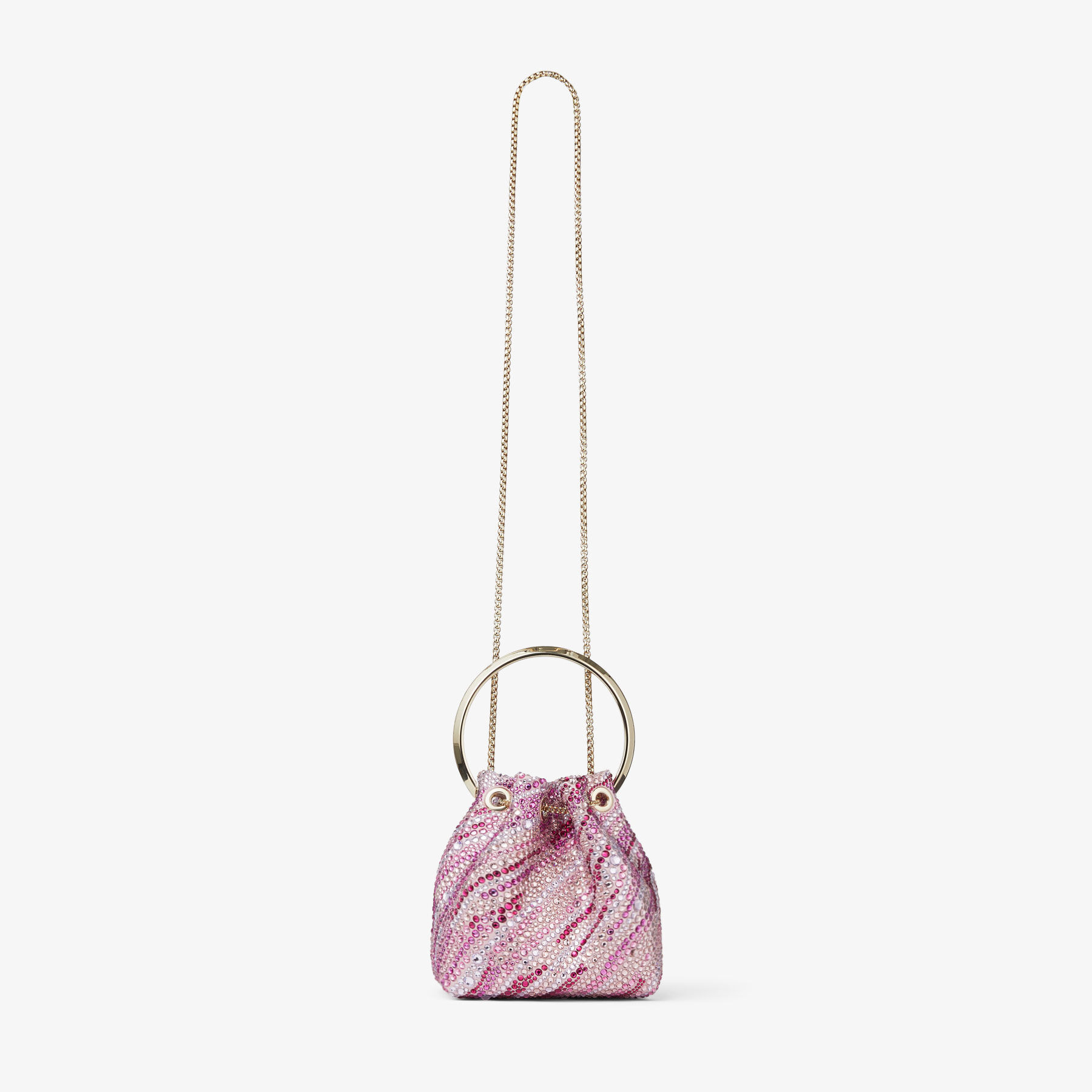 Bon Bon
Pink Satin Crystal Handbag - 5