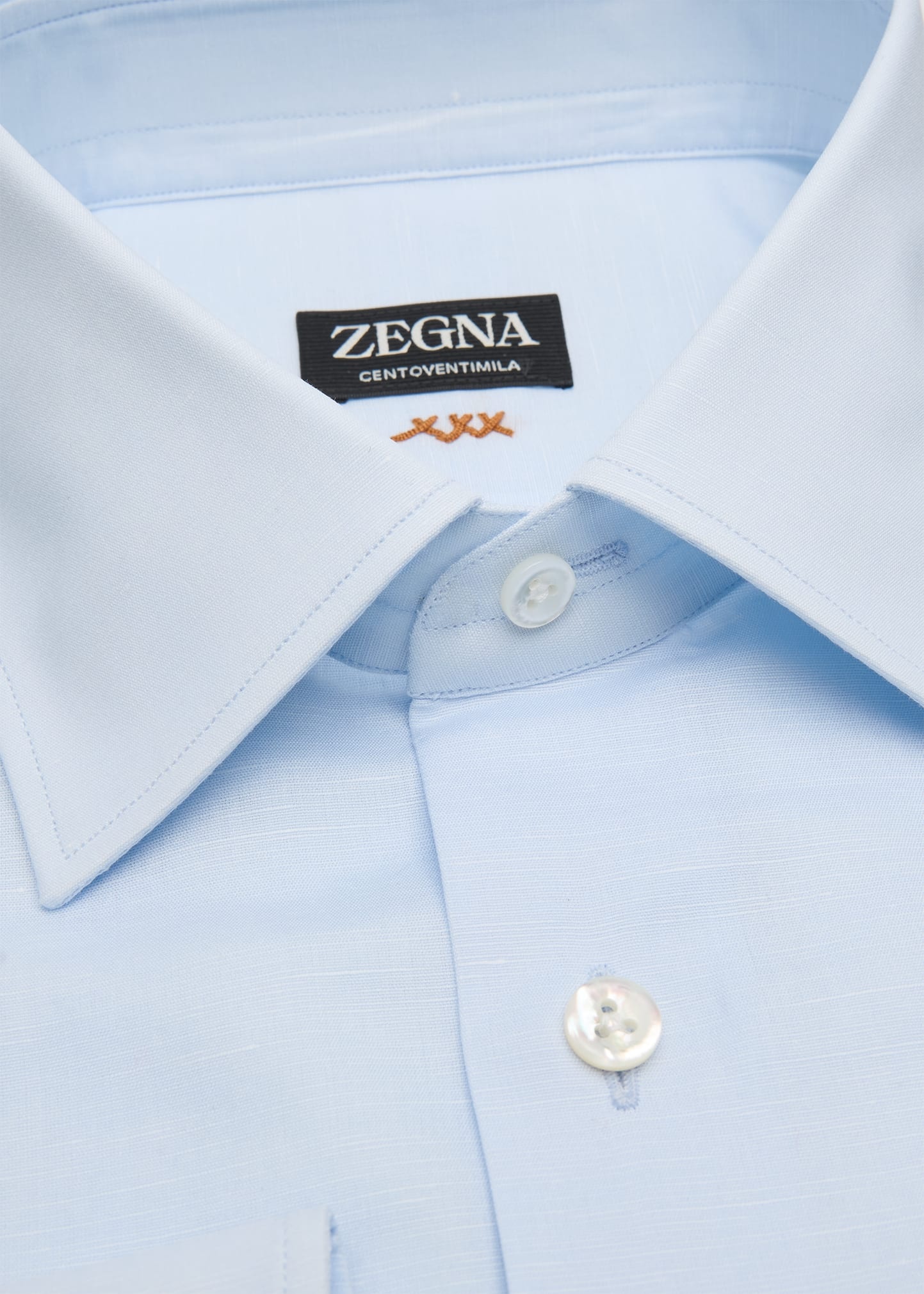 Men's Centoventimila Cotton and Linen Dress Shirt - 2