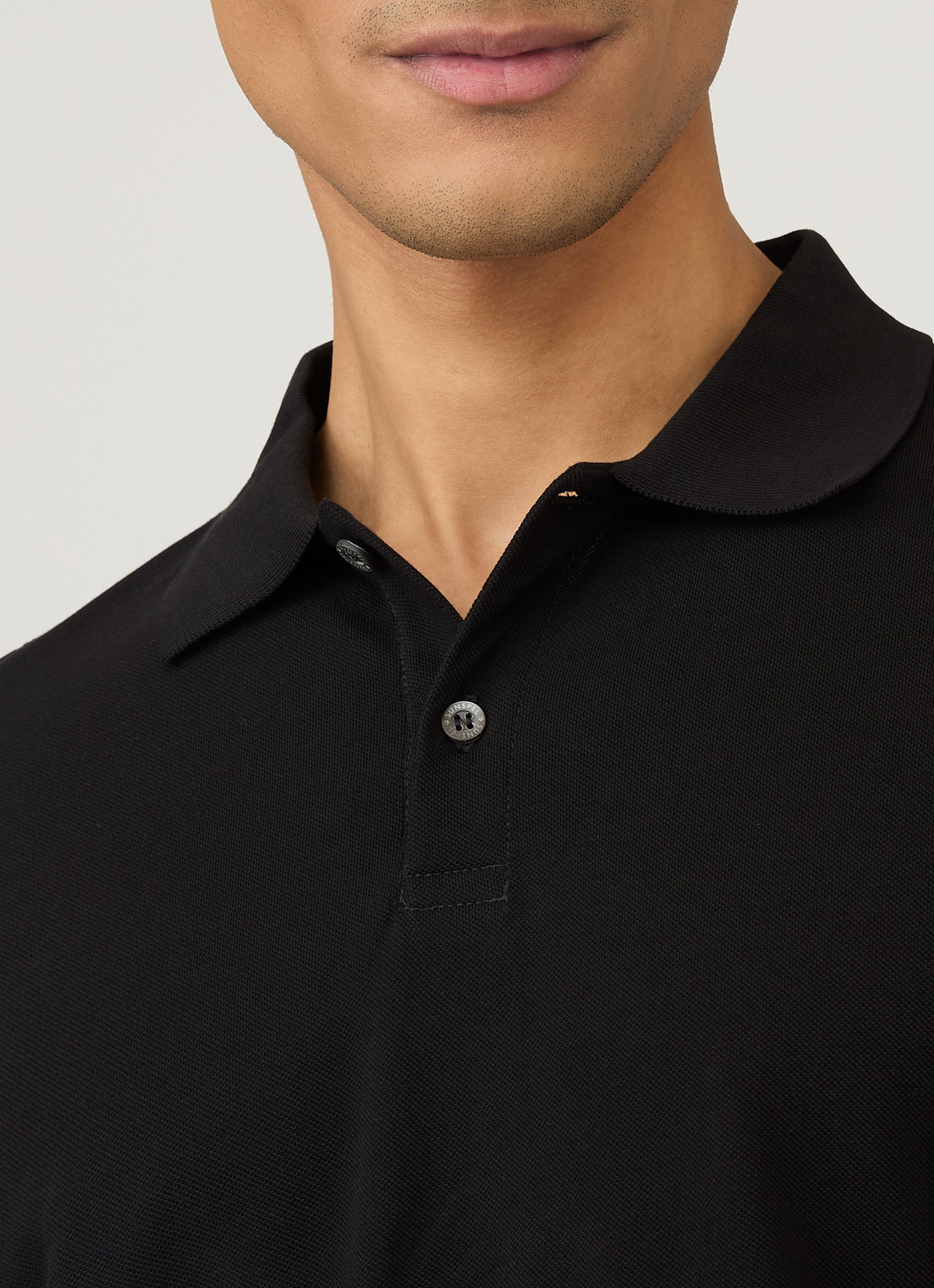 Long Sleeve Piqué Polo Shirt - 6