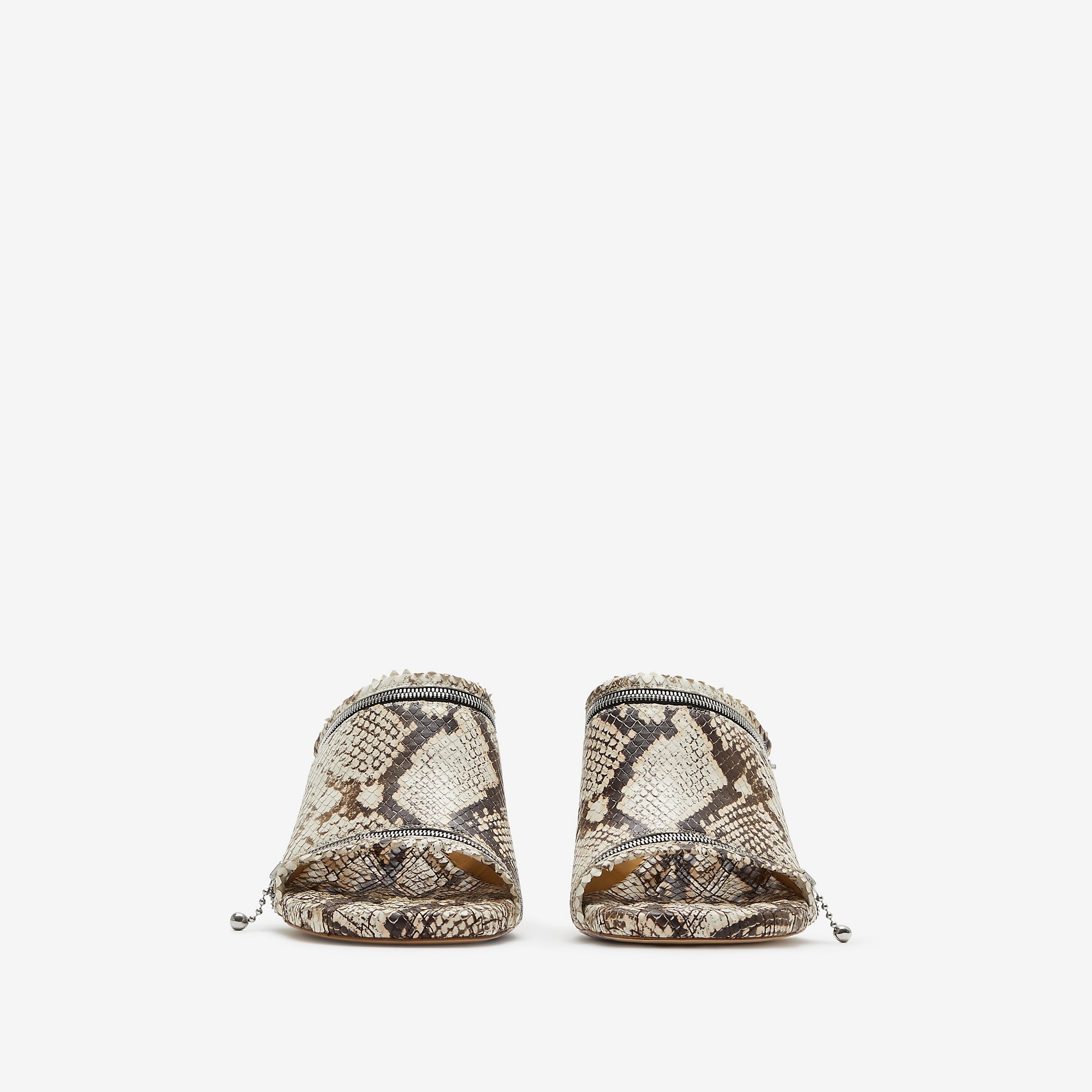Leather Peep Sandals - 3